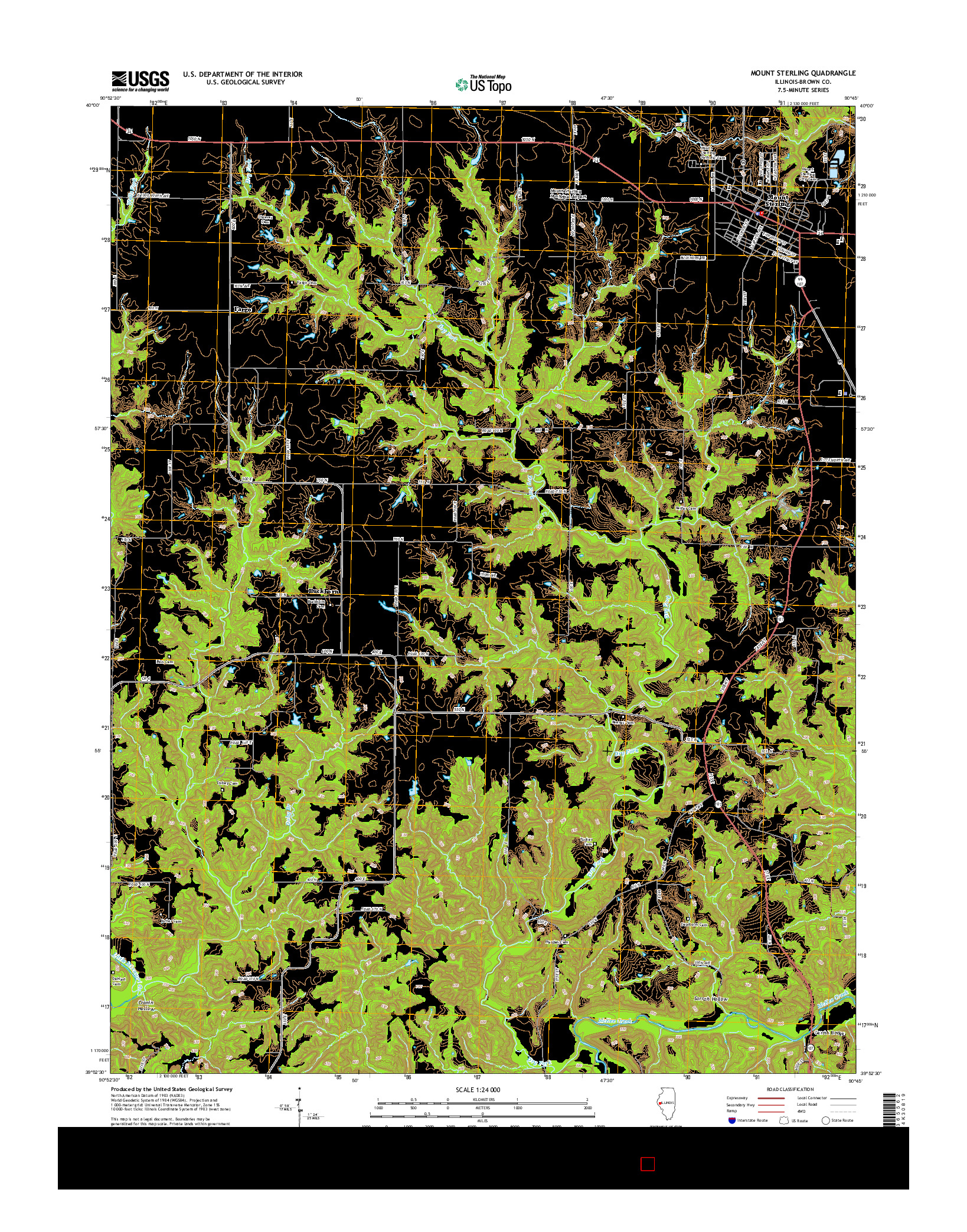 USGS US TOPO 7.5-MINUTE MAP FOR MOUNT STERLING, IL 2015