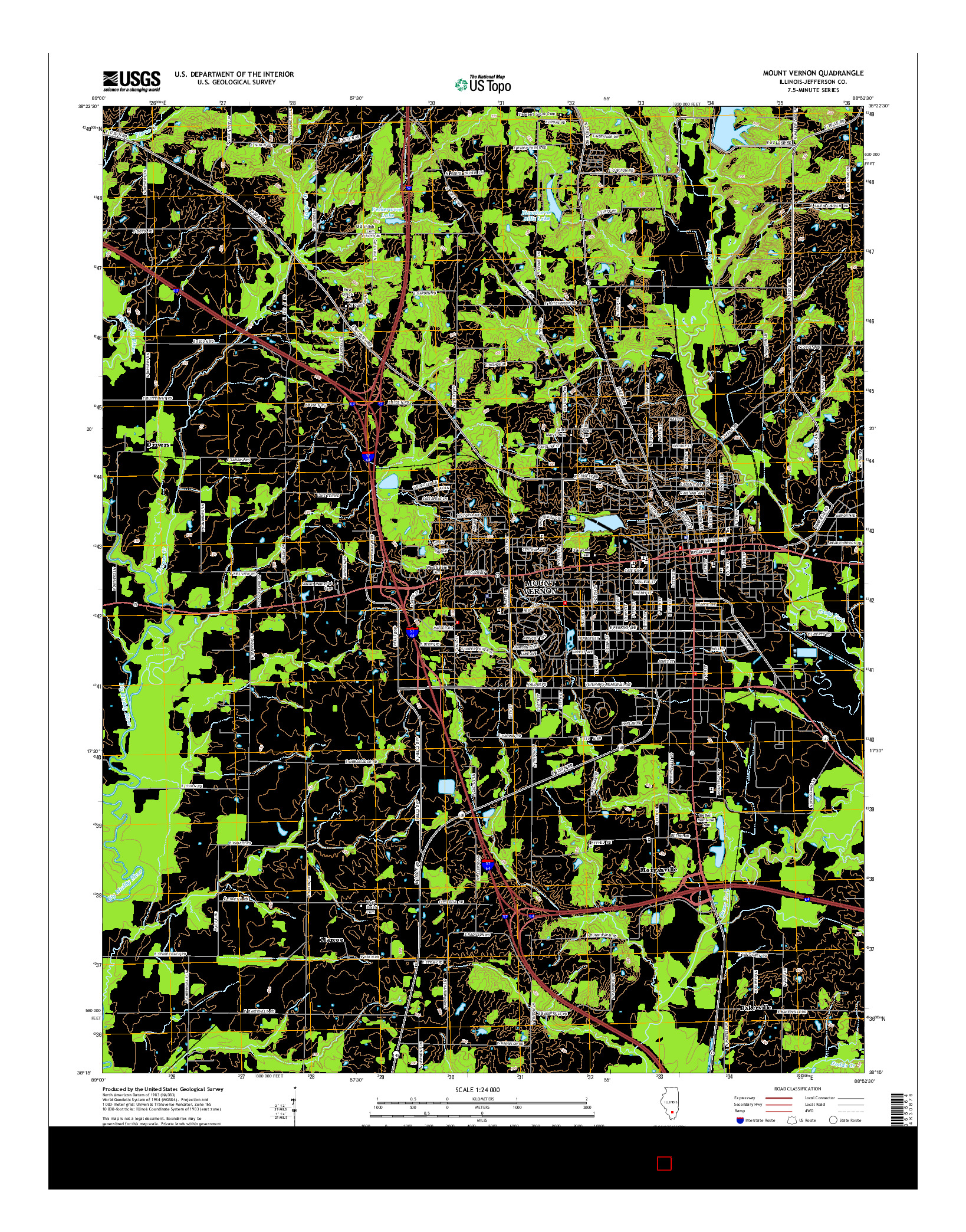 USGS US TOPO 7.5-MINUTE MAP FOR MOUNT VERNON, IL 2015