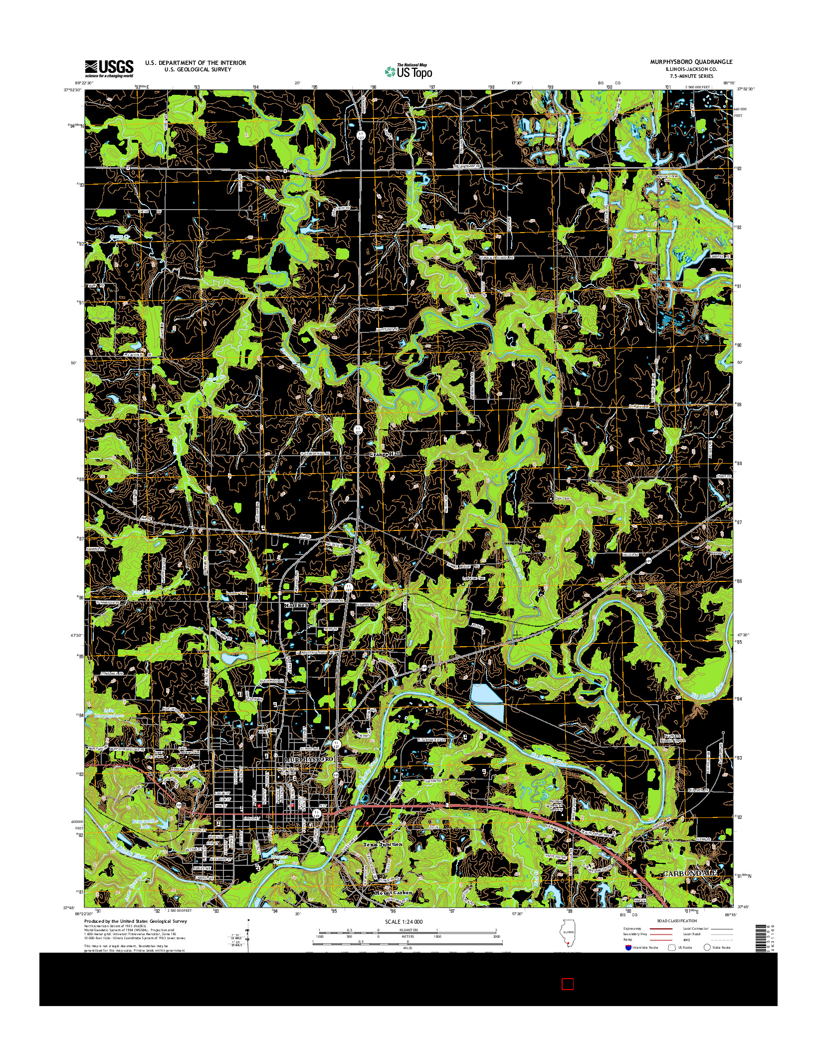 USGS US TOPO 7.5-MINUTE MAP FOR MURPHYSBORO, IL 2015