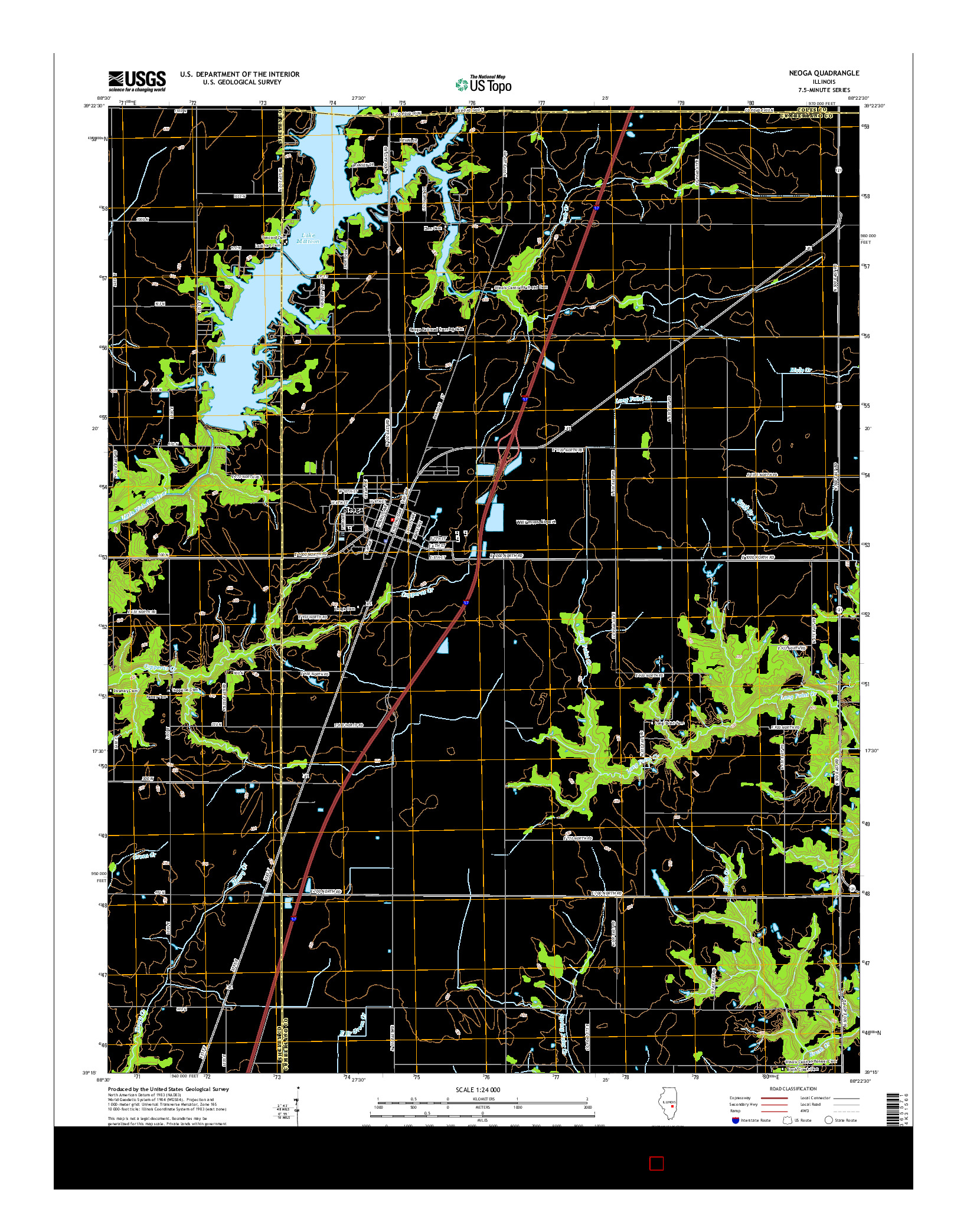 USGS US TOPO 7.5-MINUTE MAP FOR NEOGA, IL 2015