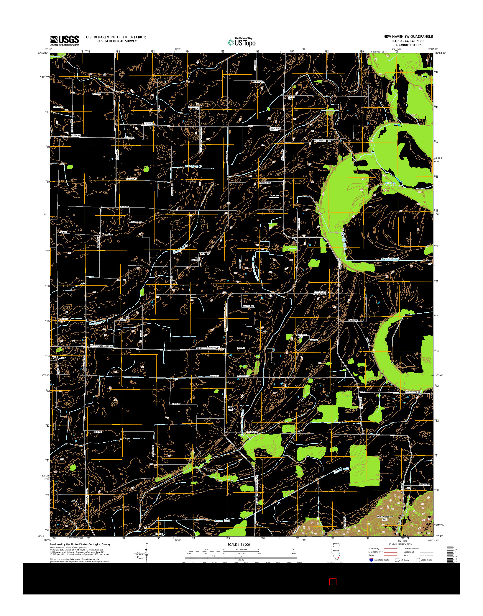 USGS US TOPO 7.5-MINUTE MAP FOR NEW HAVEN SW, IL 2015