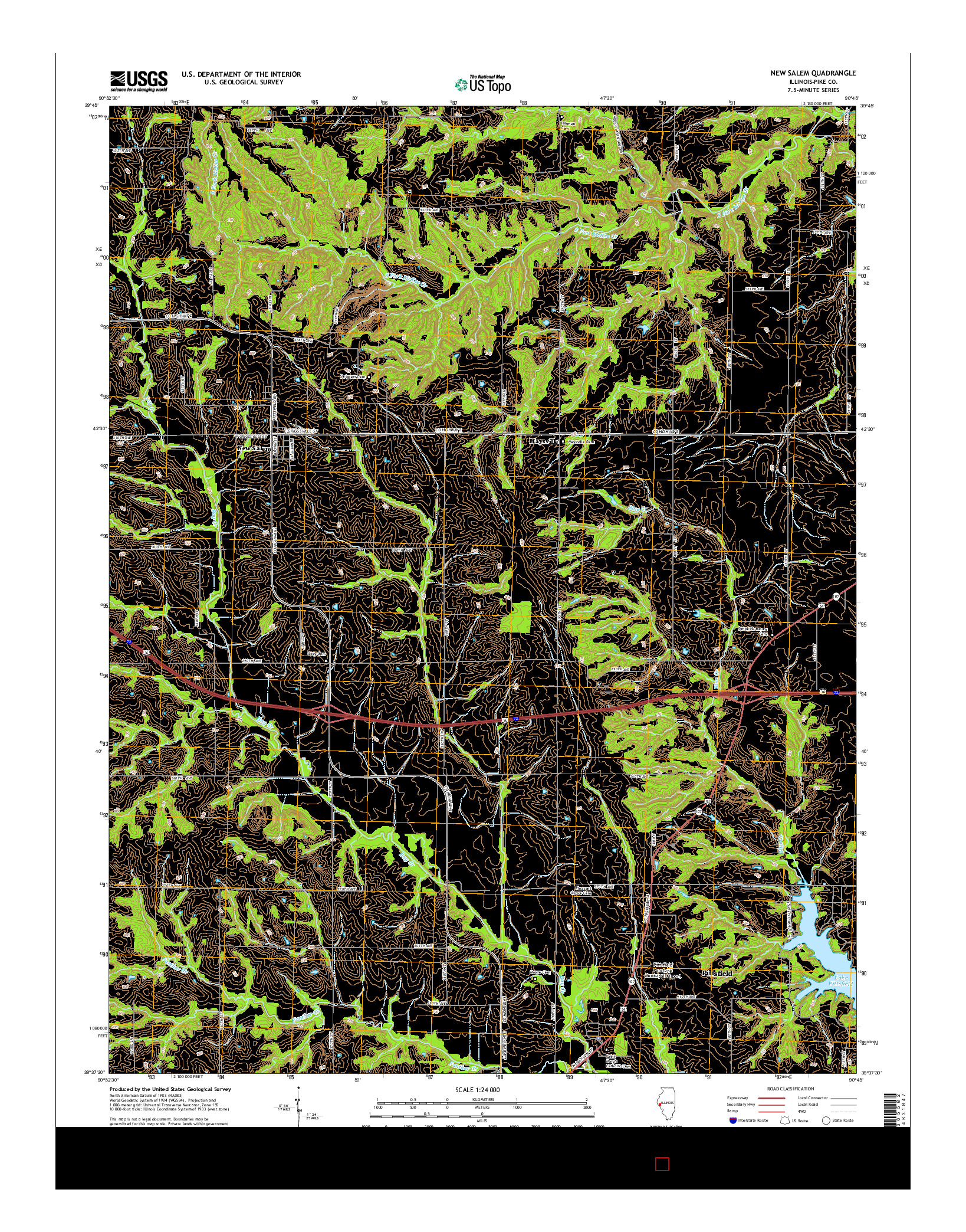 USGS US TOPO 7.5-MINUTE MAP FOR NEW SALEM, IL 2015