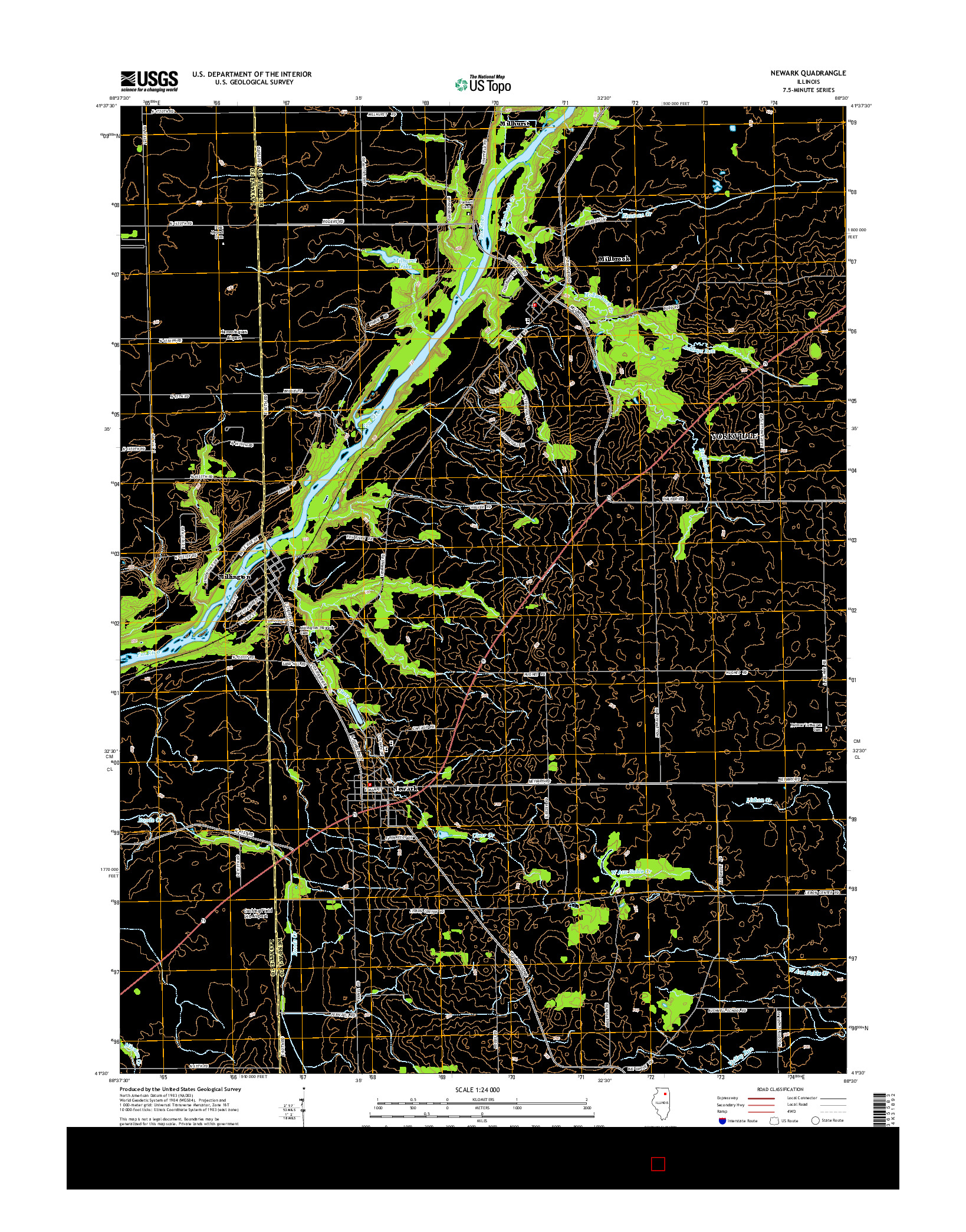 USGS US TOPO 7.5-MINUTE MAP FOR NEWARK, IL 2015