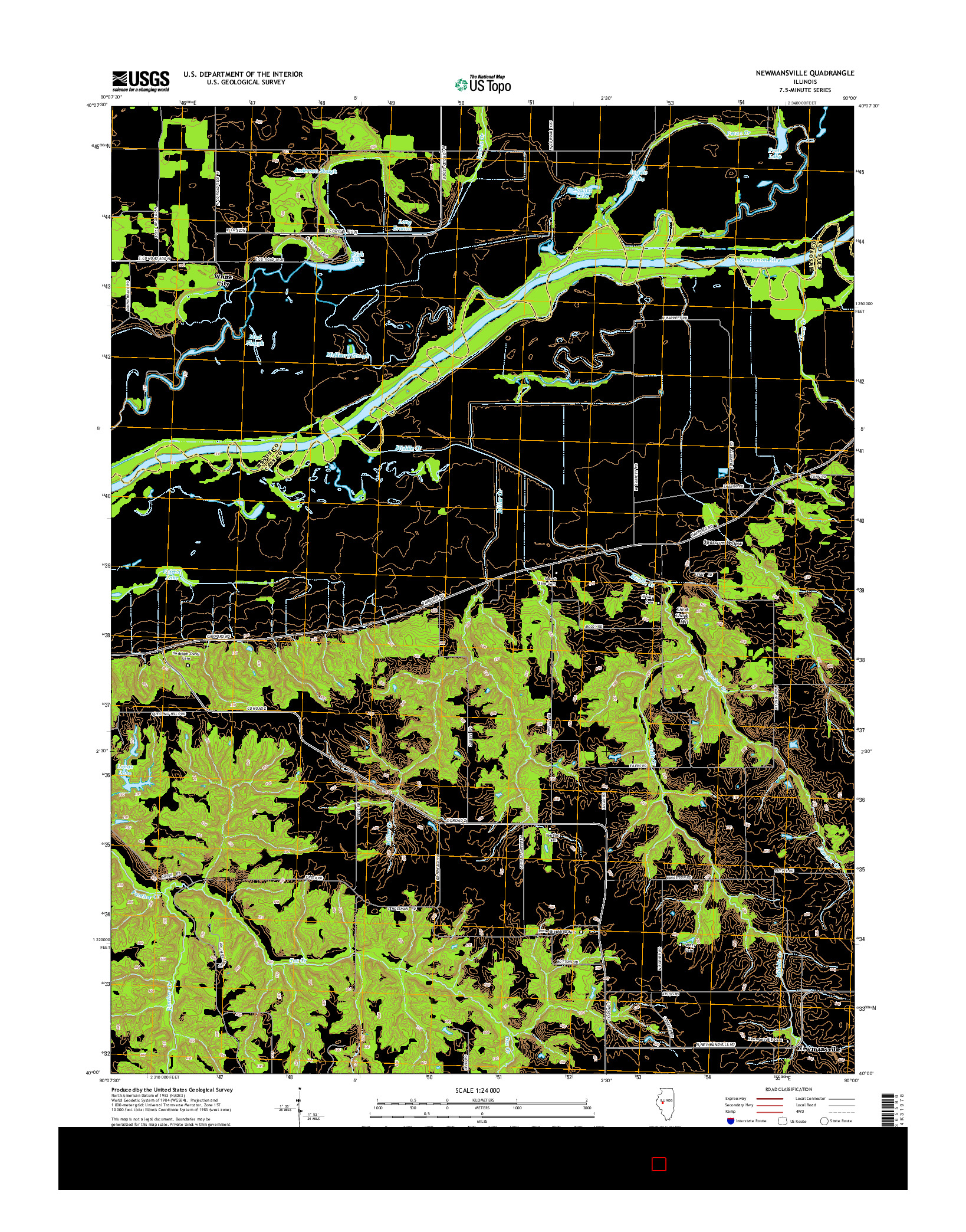 USGS US TOPO 7.5-MINUTE MAP FOR NEWMANSVILLE, IL 2015