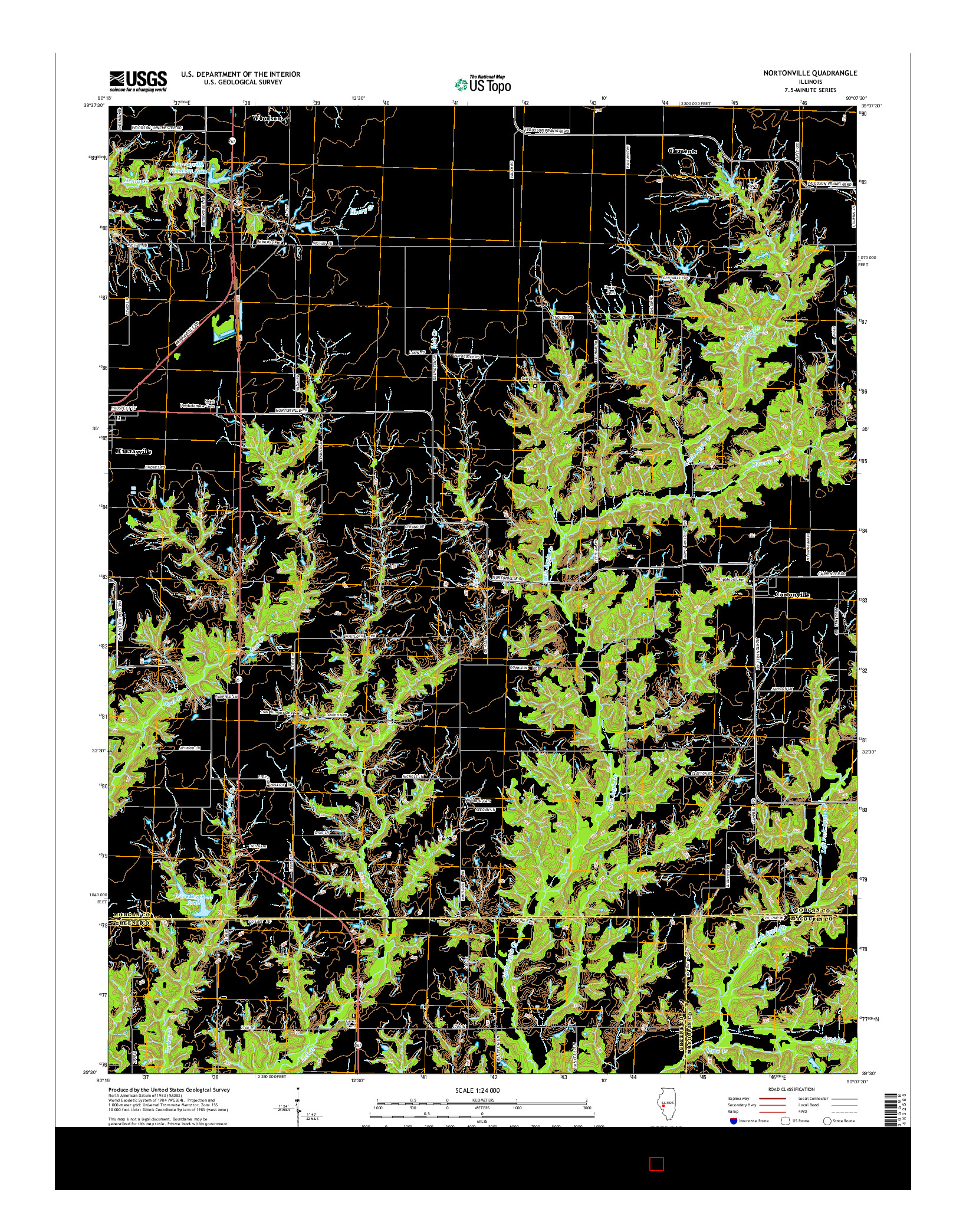USGS US TOPO 7.5-MINUTE MAP FOR NORTONVILLE, IL 2015