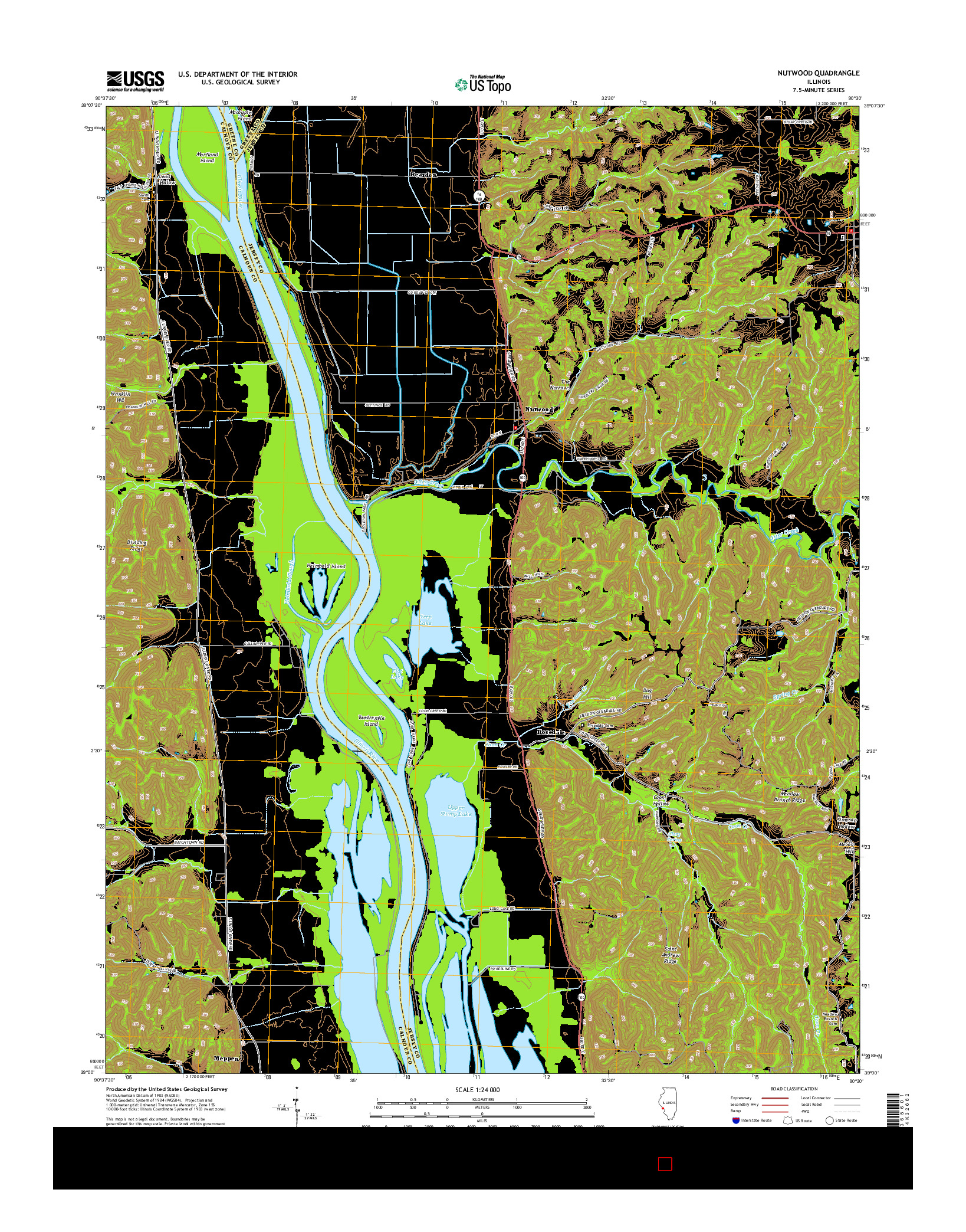 USGS US TOPO 7.5-MINUTE MAP FOR NUTWOOD, IL 2015