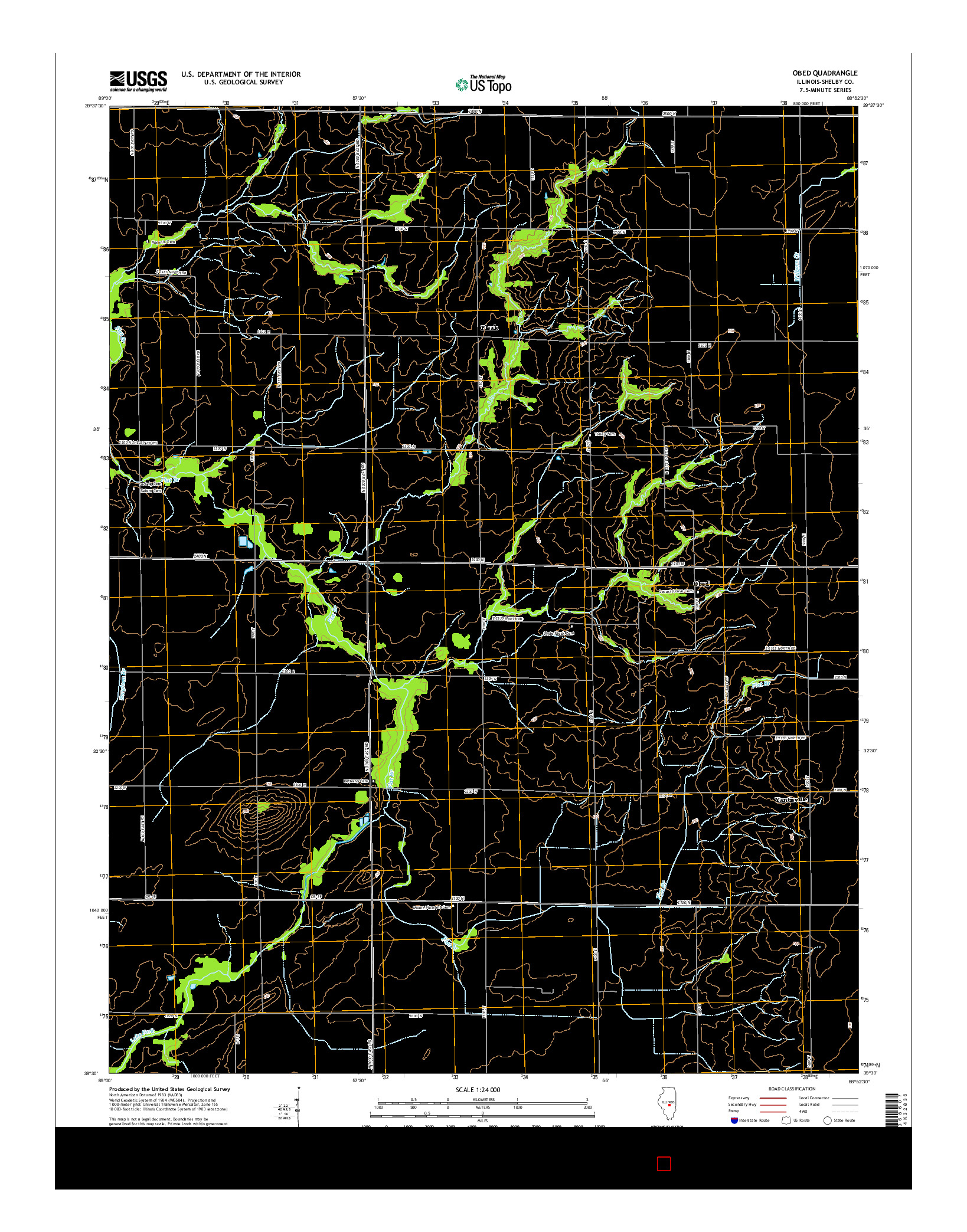 USGS US TOPO 7.5-MINUTE MAP FOR OBED, IL 2015