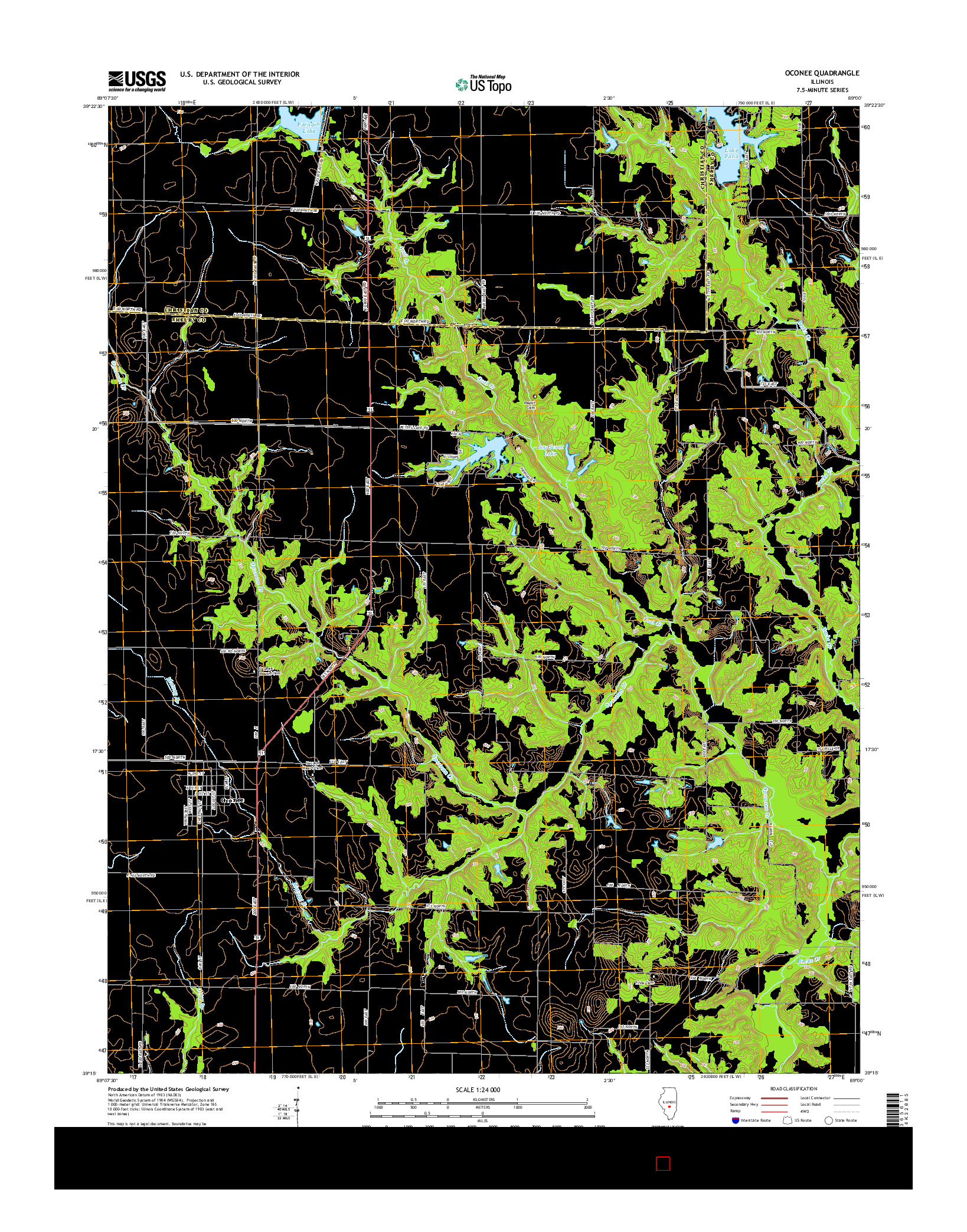 USGS US TOPO 7.5-MINUTE MAP FOR OCONEE, IL 2015