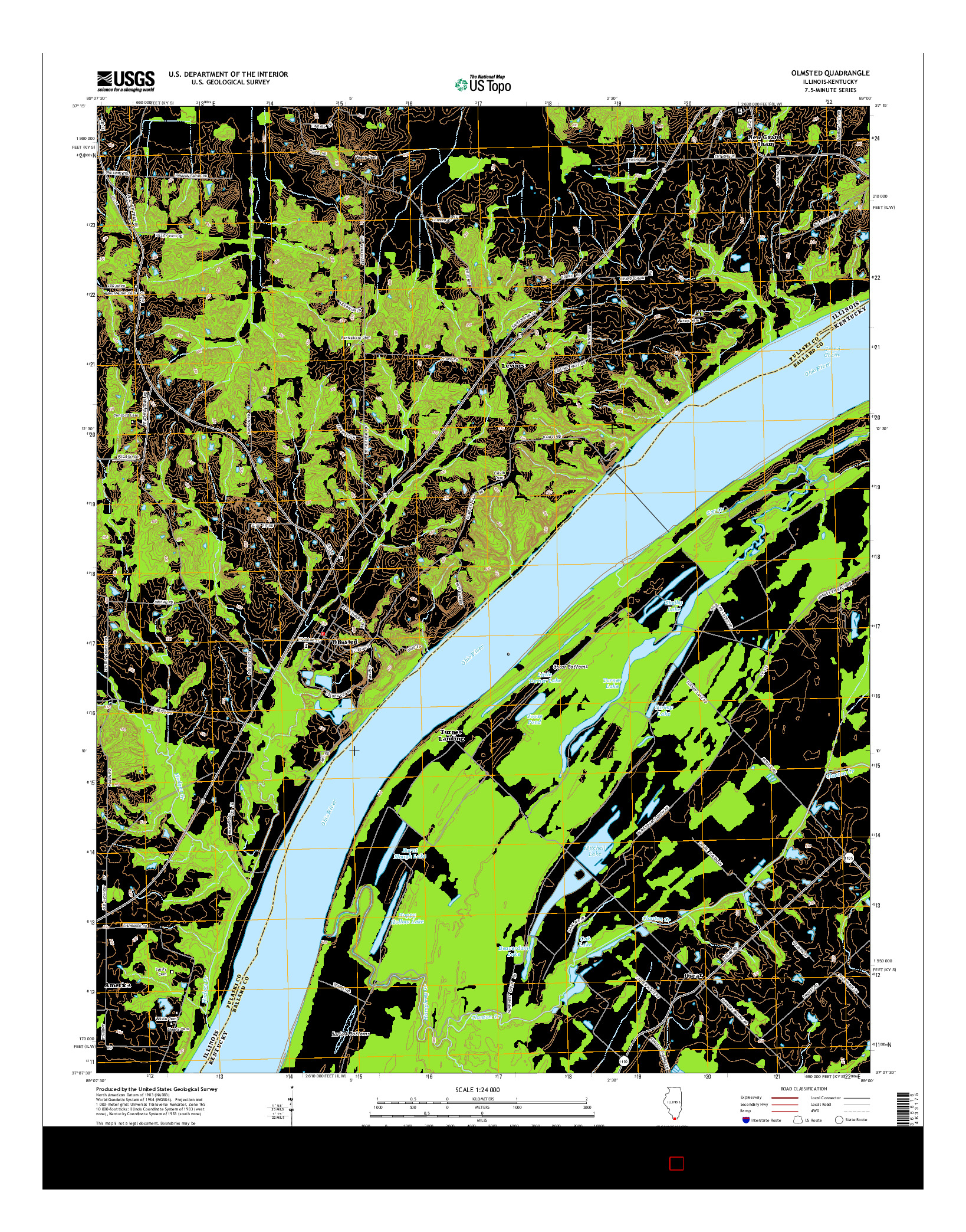 USGS US TOPO 7.5-MINUTE MAP FOR OLMSTED, IL-KY 2015