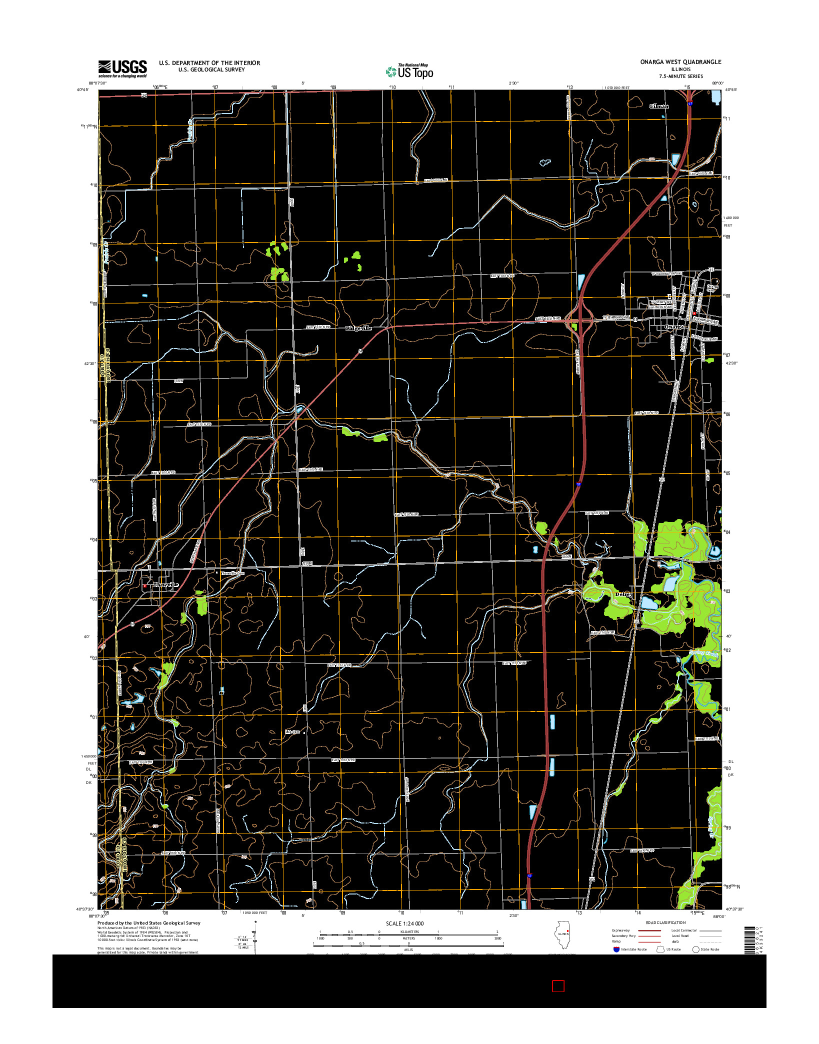 USGS US TOPO 7.5-MINUTE MAP FOR ONARGA WEST, IL 2015