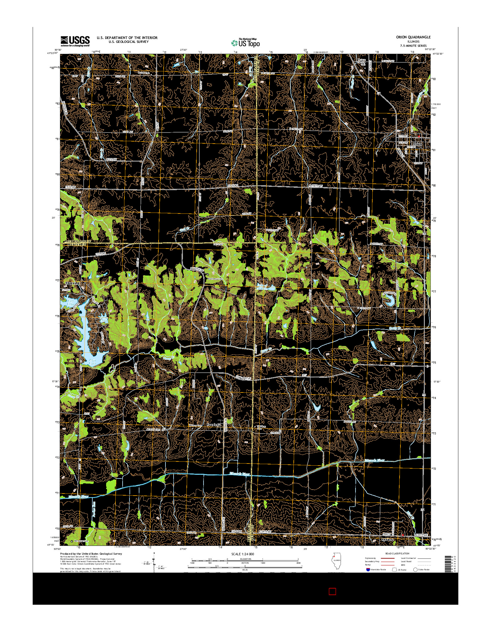 USGS US TOPO 7.5-MINUTE MAP FOR ORION, IL 2015