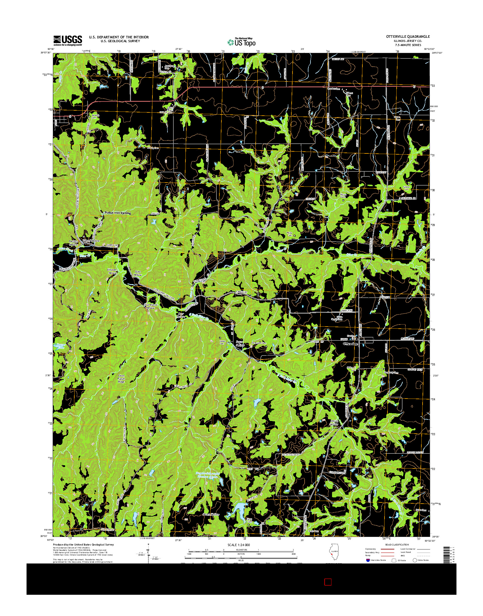 USGS US TOPO 7.5-MINUTE MAP FOR OTTERVILLE, IL 2015