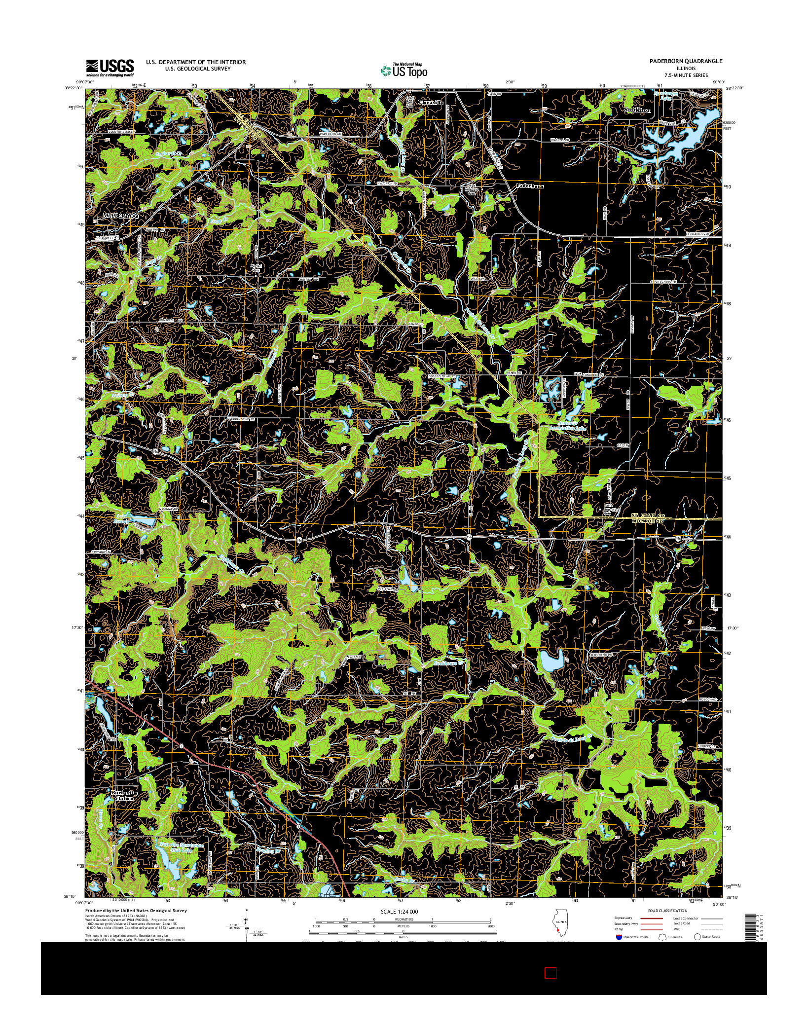 USGS US TOPO 7.5-MINUTE MAP FOR PADERBORN, IL 2015