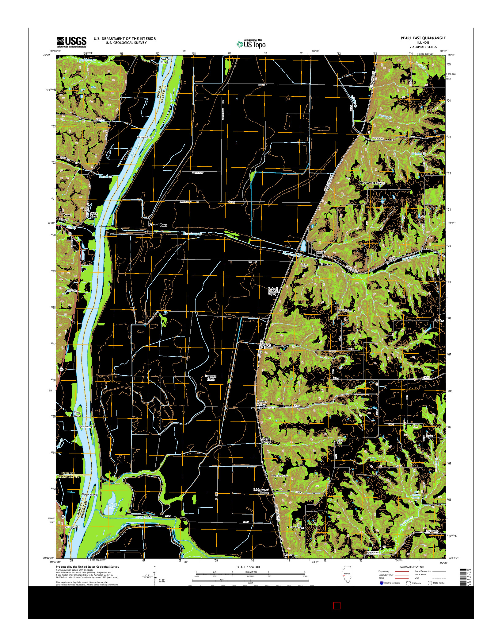USGS US TOPO 7.5-MINUTE MAP FOR PEARL EAST, IL 2015
