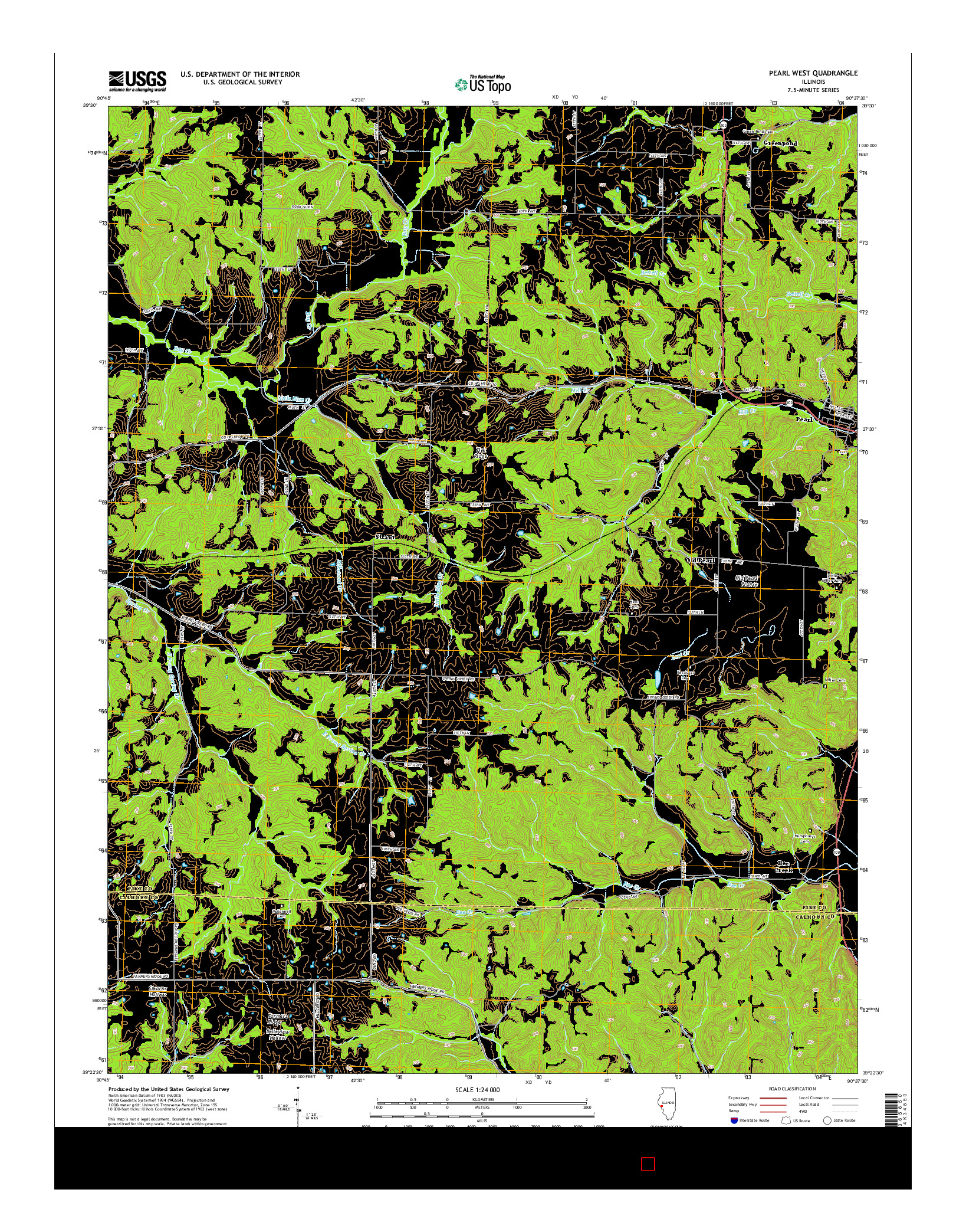 USGS US TOPO 7.5-MINUTE MAP FOR PEARL WEST, IL 2015
