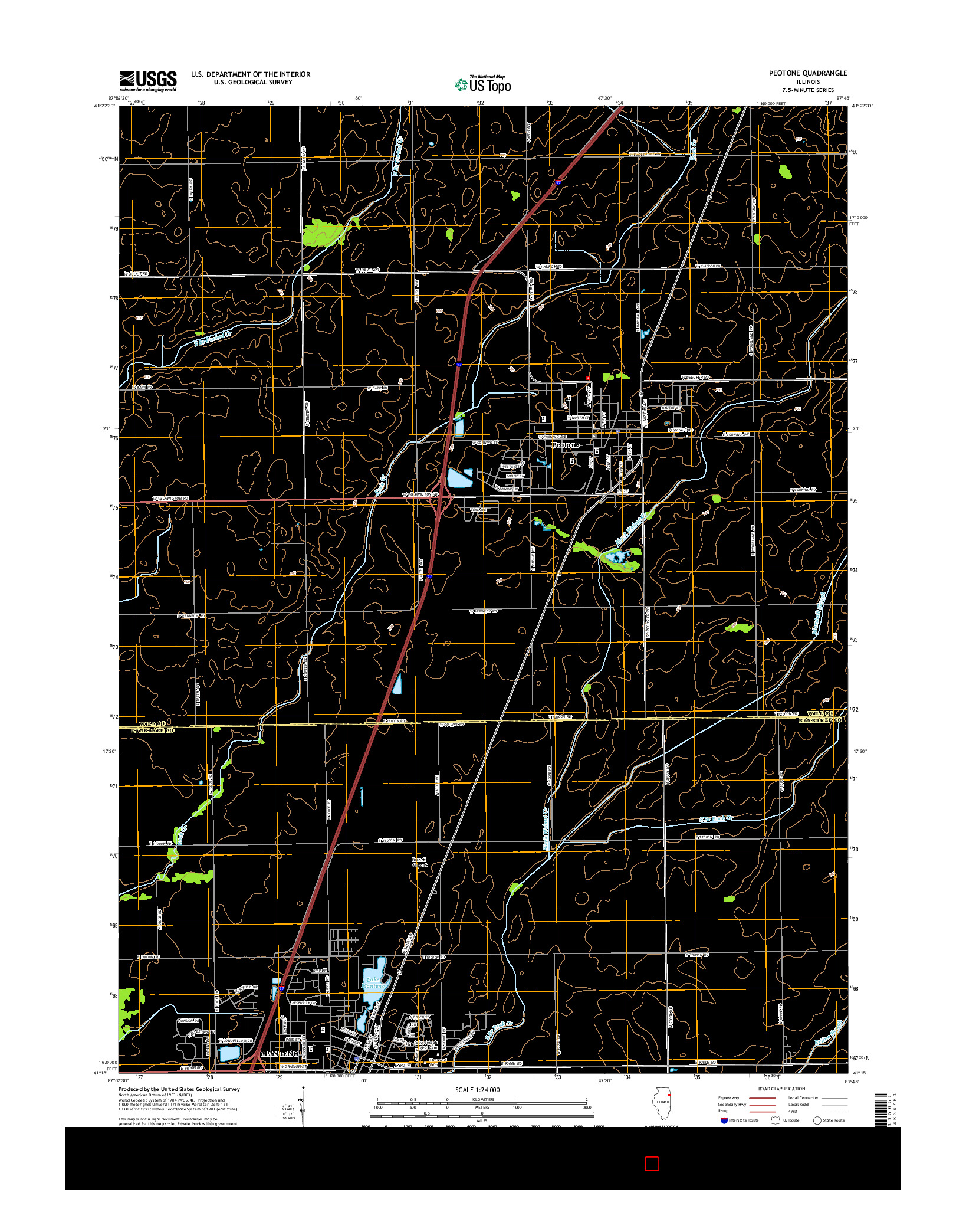 USGS US TOPO 7.5-MINUTE MAP FOR PEOTONE, IL 2015