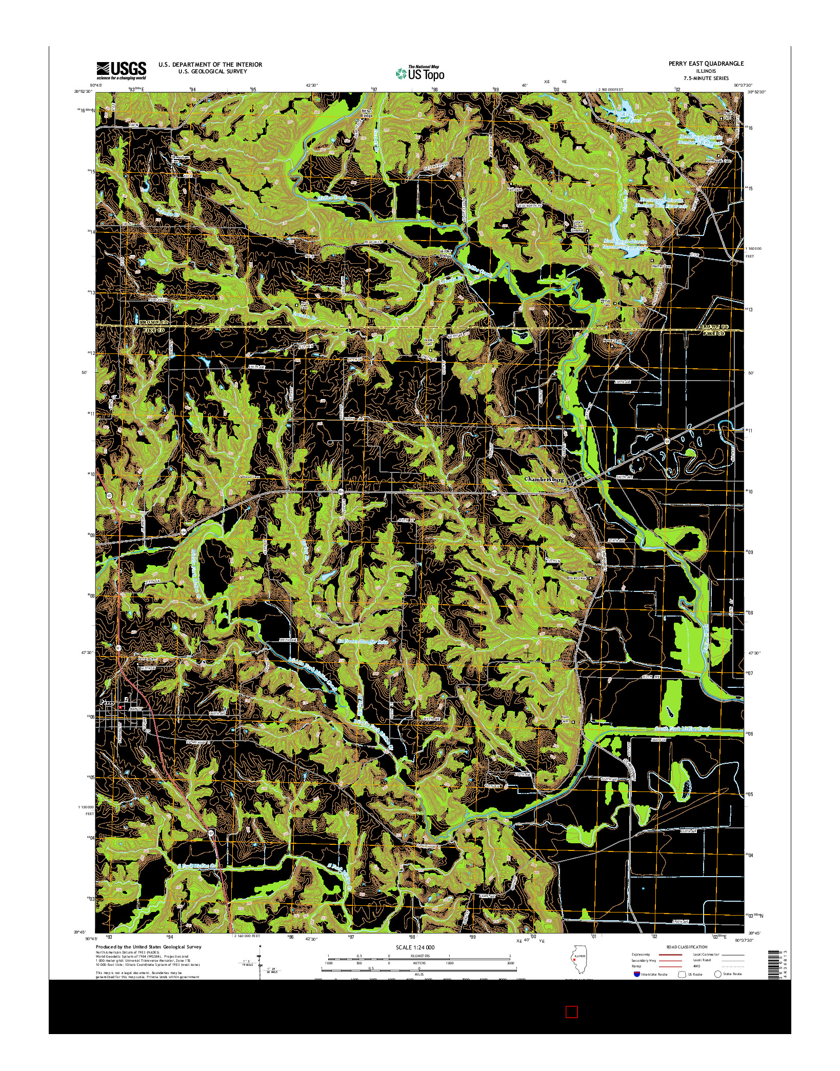 USGS US TOPO 7.5-MINUTE MAP FOR PERRY EAST, IL 2015