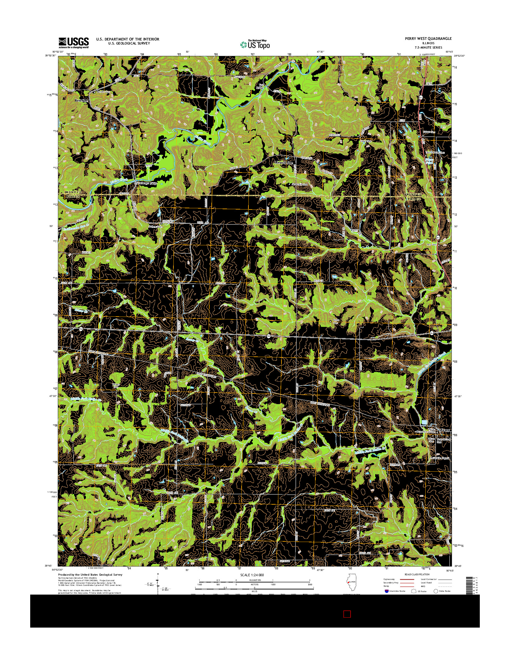 USGS US TOPO 7.5-MINUTE MAP FOR PERRY WEST, IL 2015