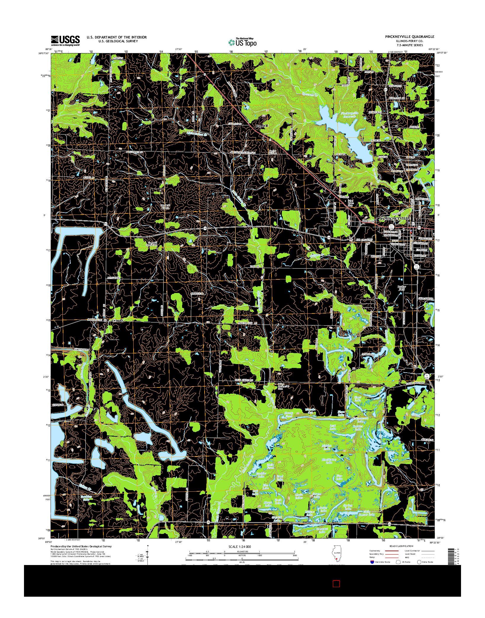USGS US TOPO 7.5-MINUTE MAP FOR PINCKNEYVILLE, IL 2015