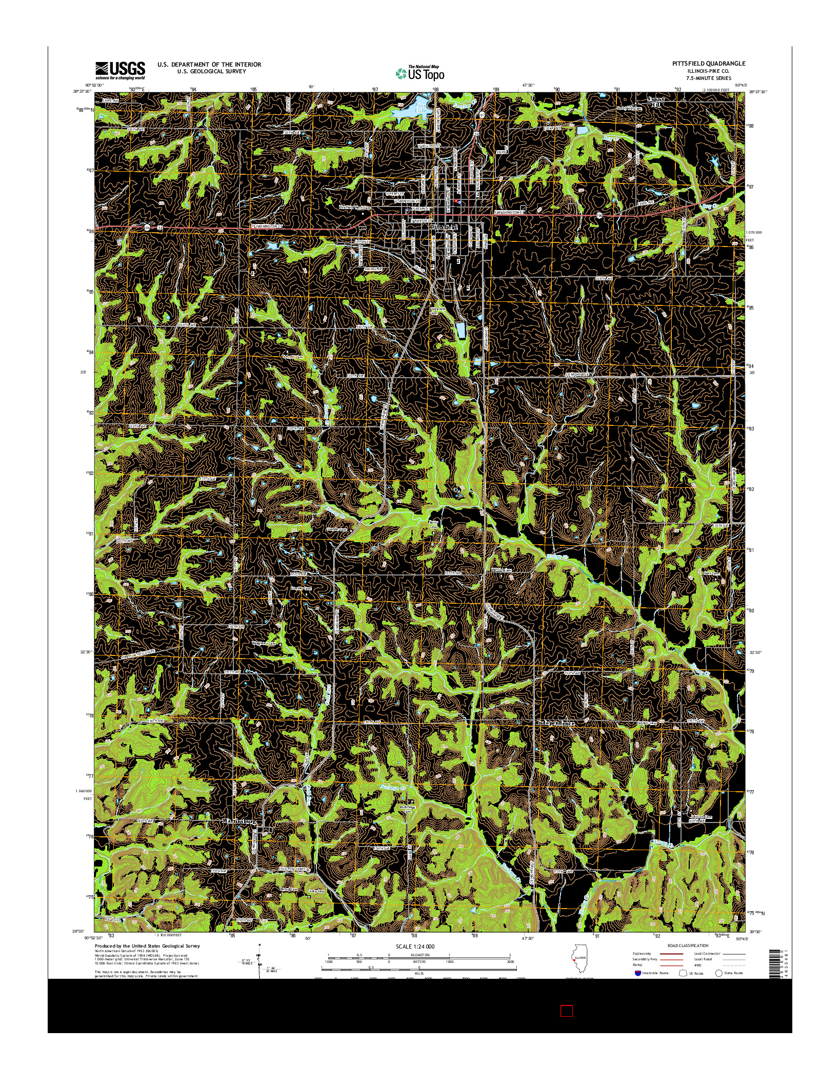 USGS US TOPO 7.5-MINUTE MAP FOR PITTSFIELD, IL 2015
