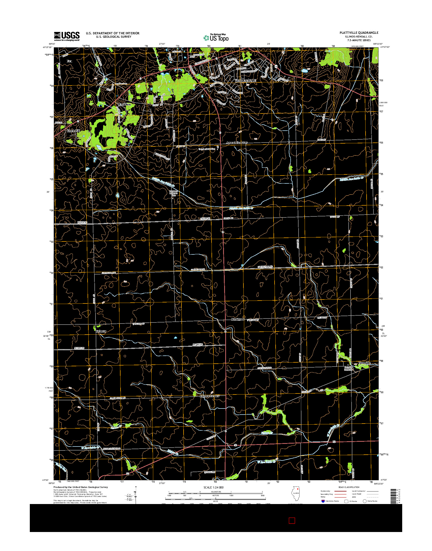 USGS US TOPO 7.5-MINUTE MAP FOR PLATTVILLE, IL 2015