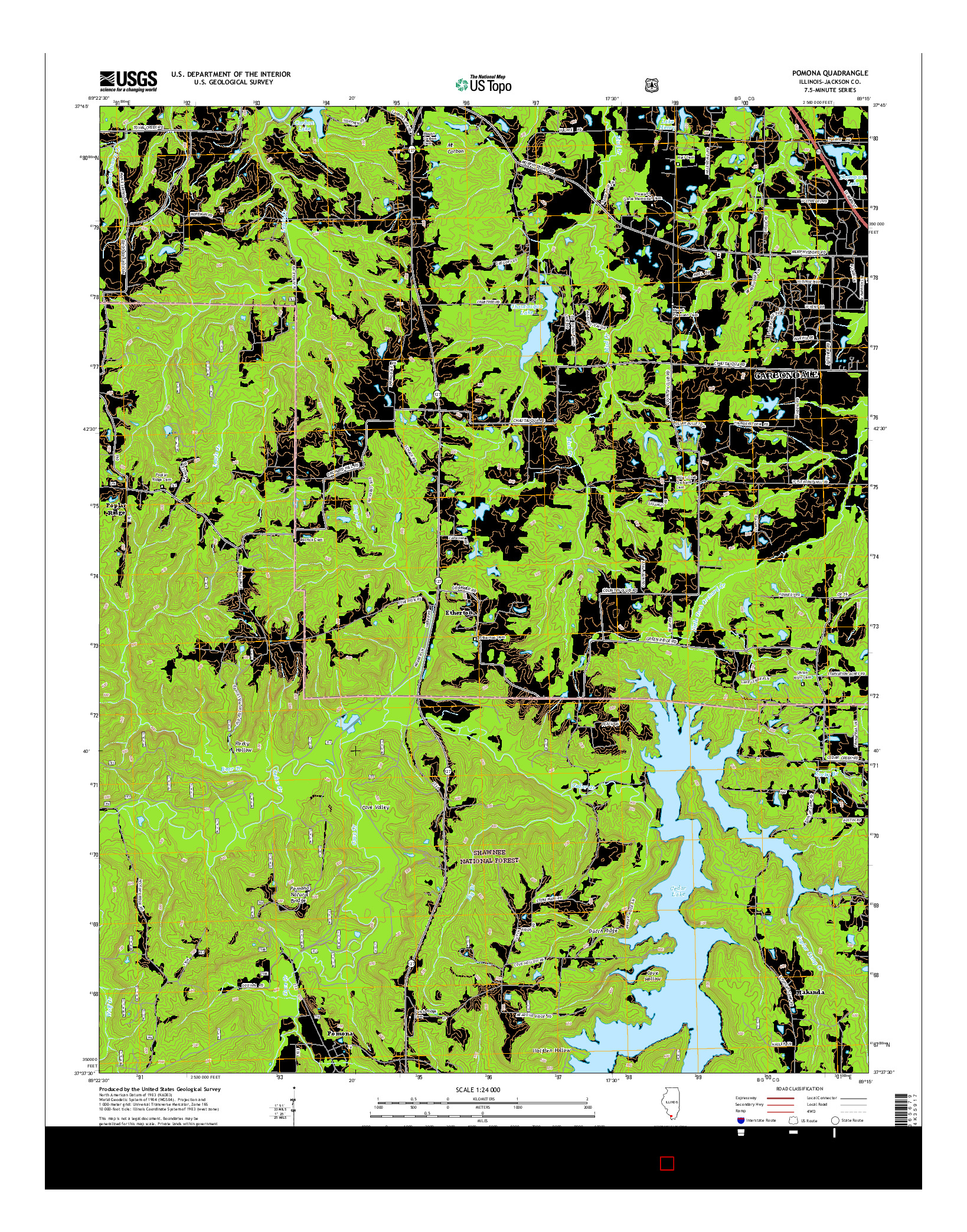 USGS US TOPO 7.5-MINUTE MAP FOR POMONA, IL 2015