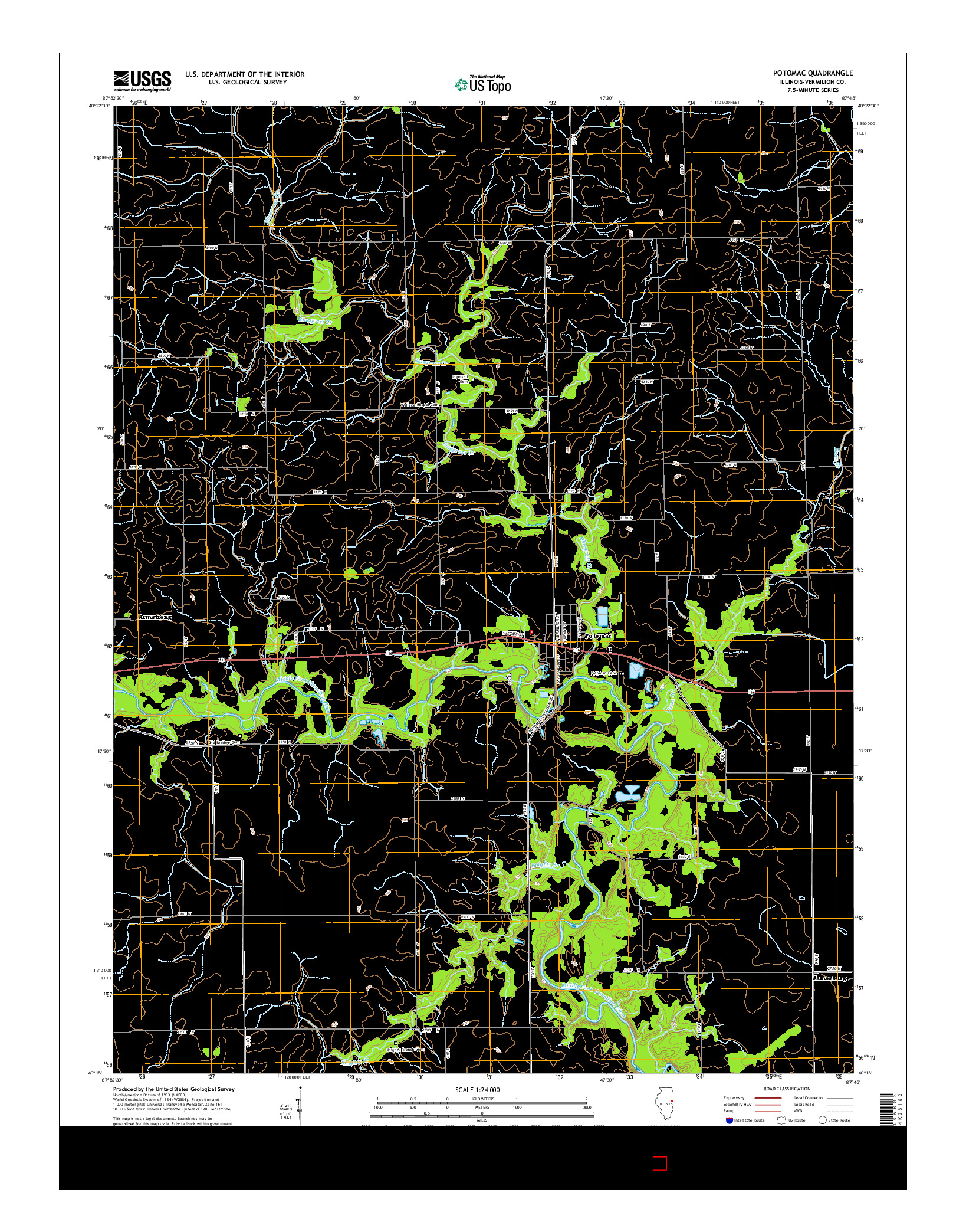 USGS US TOPO 7.5-MINUTE MAP FOR POTOMAC, IL 2015