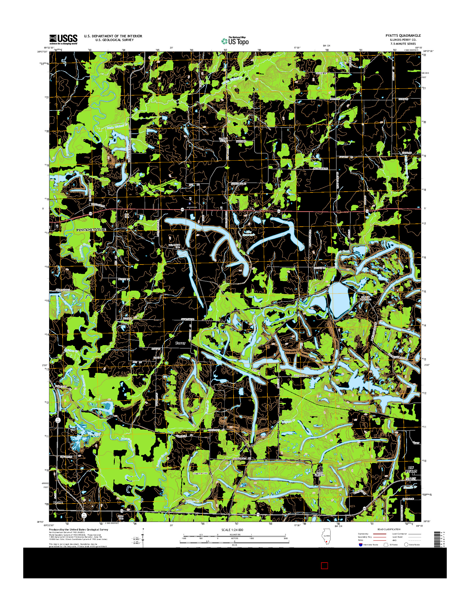 USGS US TOPO 7.5-MINUTE MAP FOR PYATTS, IL 2015