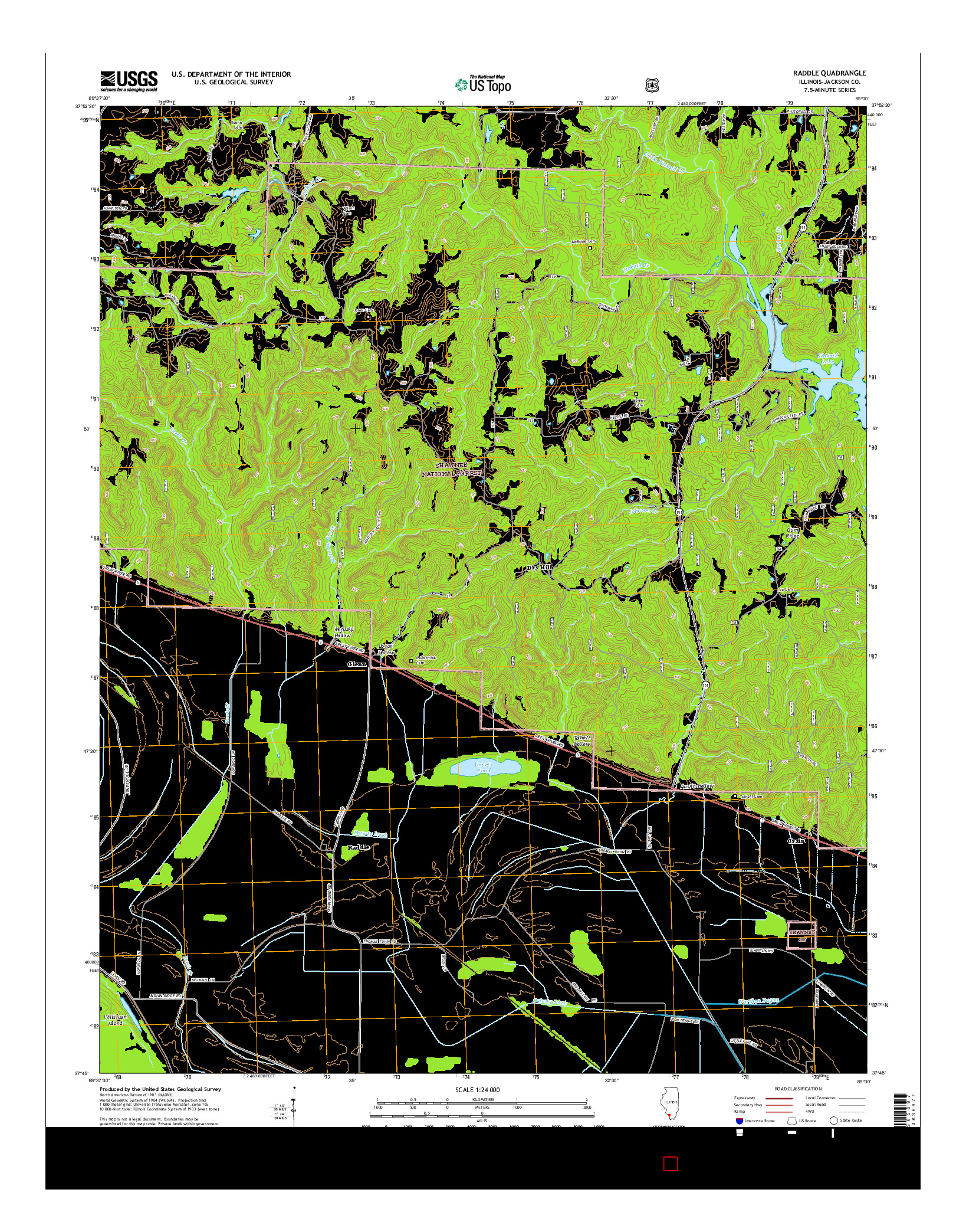 USGS US TOPO 7.5-MINUTE MAP FOR RADDLE, IL 2015