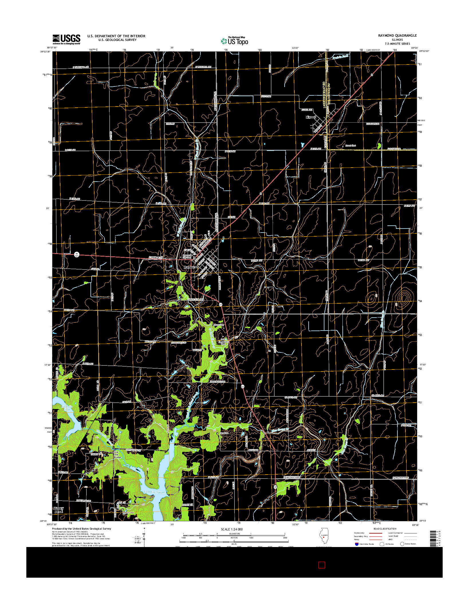 USGS US TOPO 7.5-MINUTE MAP FOR RAYMOND, IL 2015