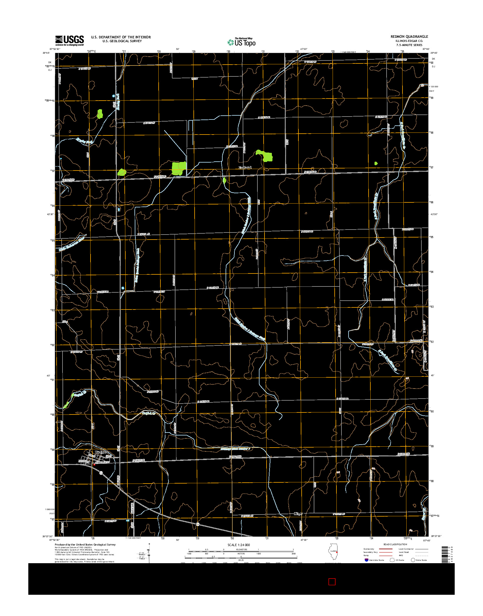 USGS US TOPO 7.5-MINUTE MAP FOR REDMON, IL 2015