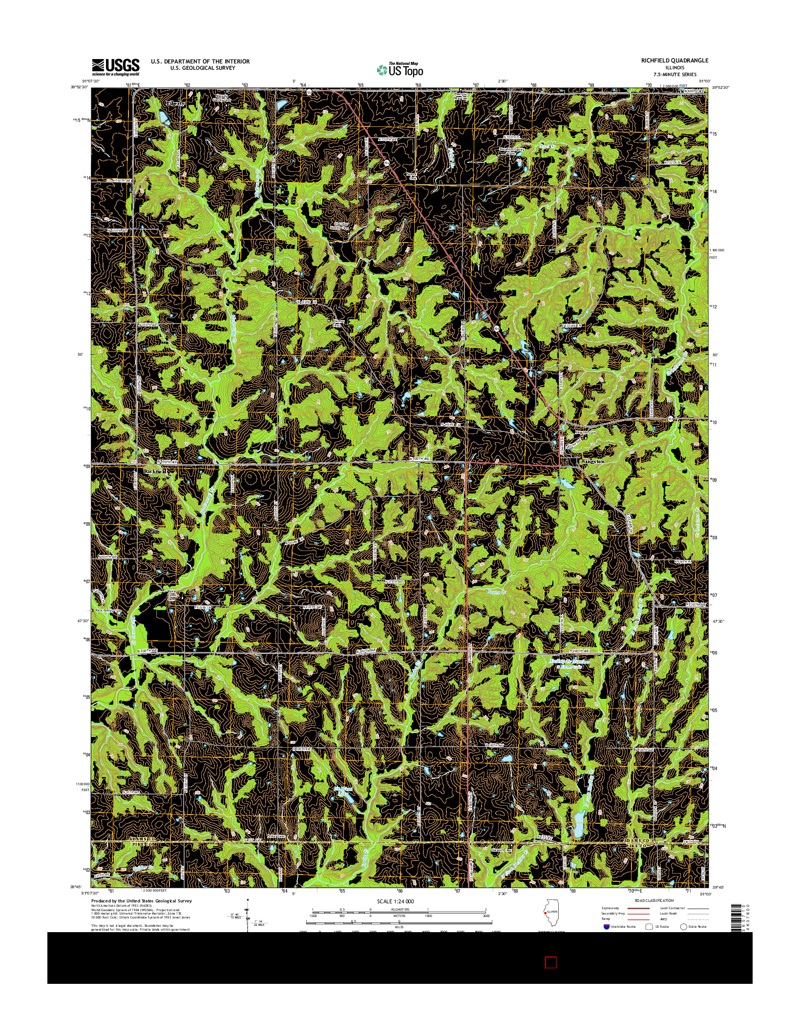 USGS US TOPO 7.5-MINUTE MAP FOR RICHFIELD, IL 2015