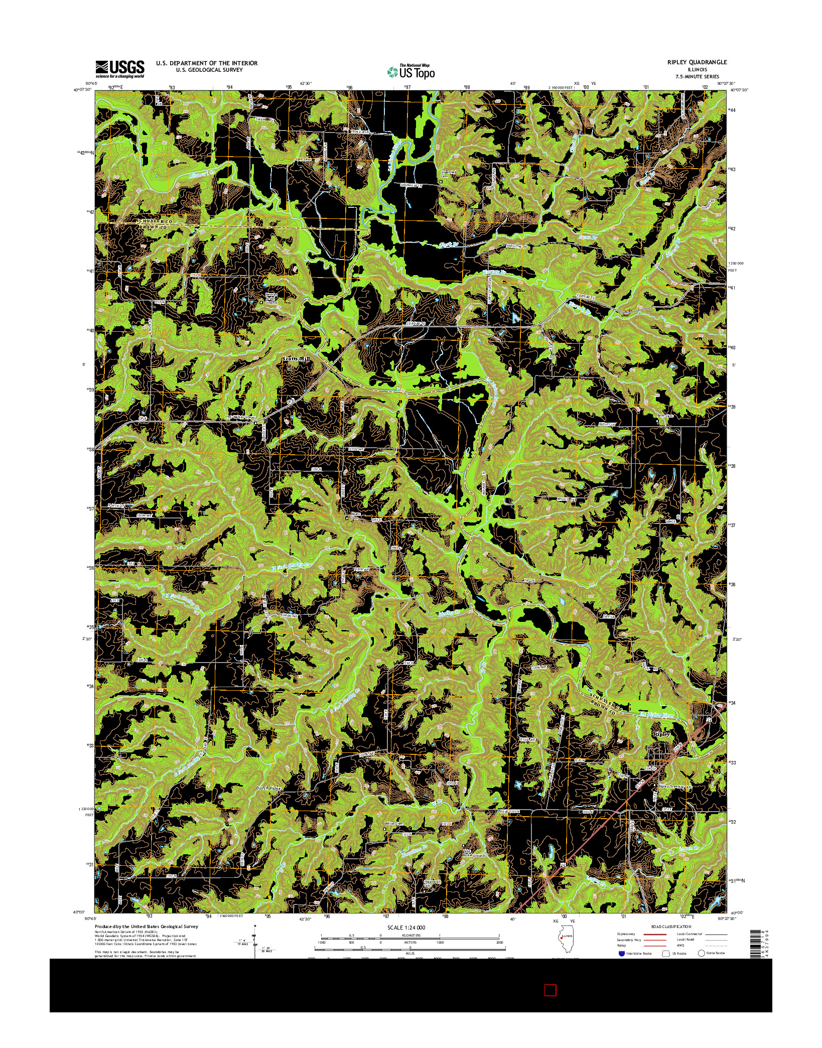 USGS US TOPO 7.5-MINUTE MAP FOR RIPLEY, IL 2015