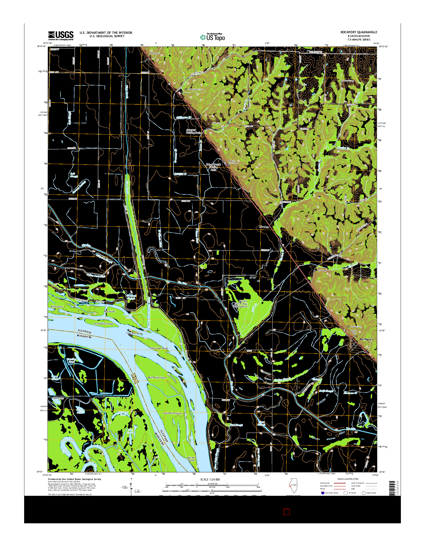 USGS US TOPO 7.5-MINUTE MAP FOR ROCKPORT, IL-MO 2015