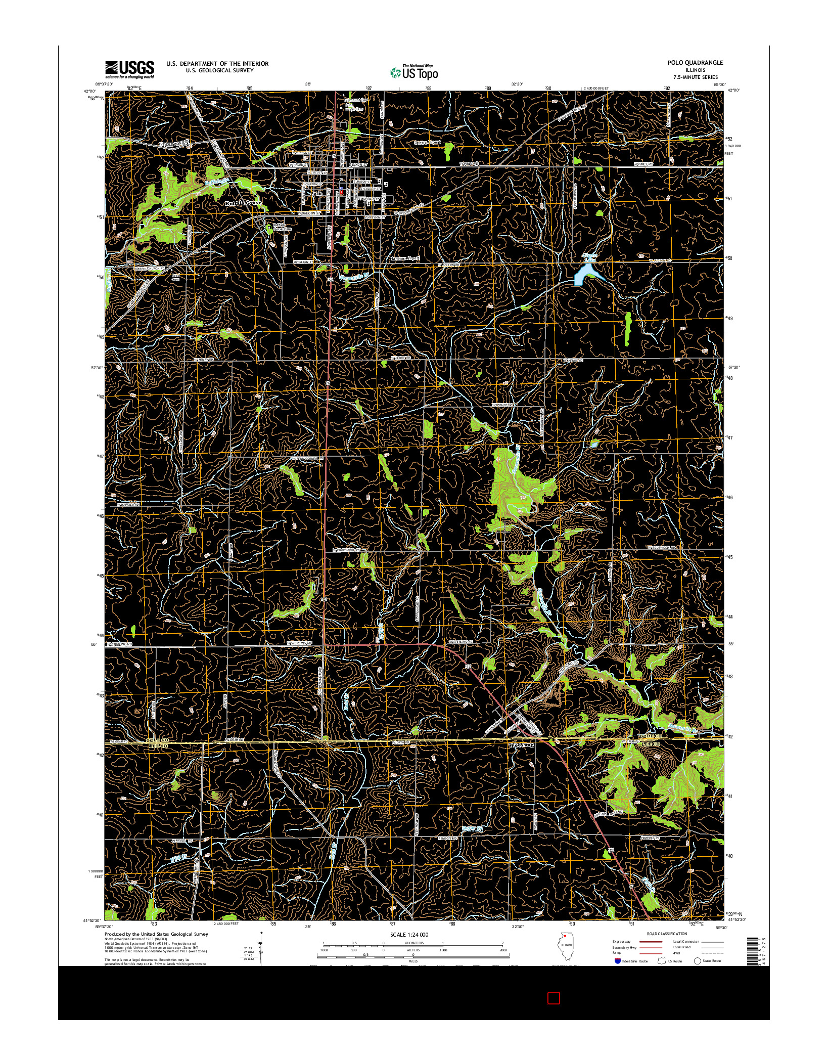USGS US TOPO 7.5-MINUTE MAP FOR POLO, IL 2015