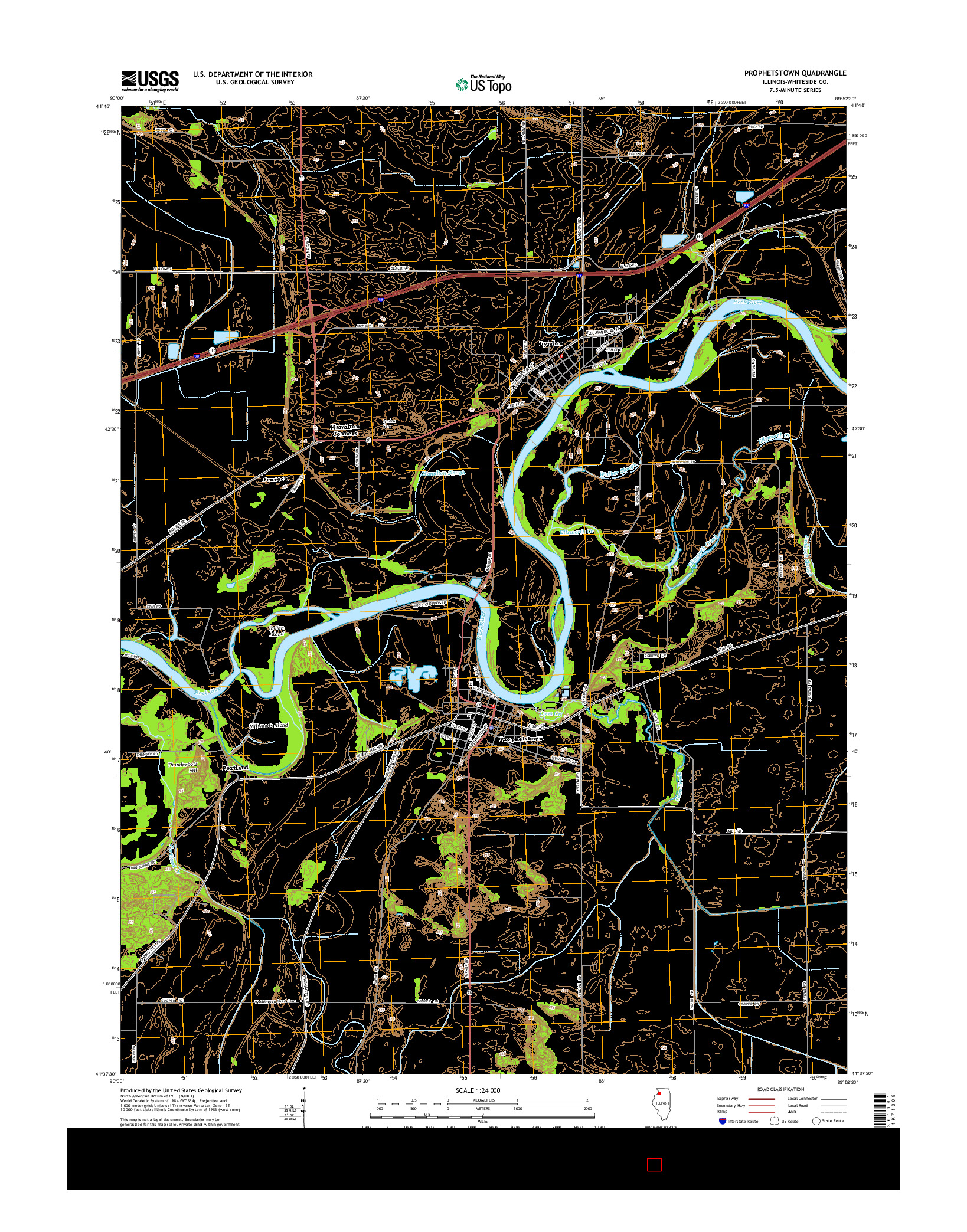 USGS US TOPO 7.5-MINUTE MAP FOR PROPHETSTOWN, IL 2015