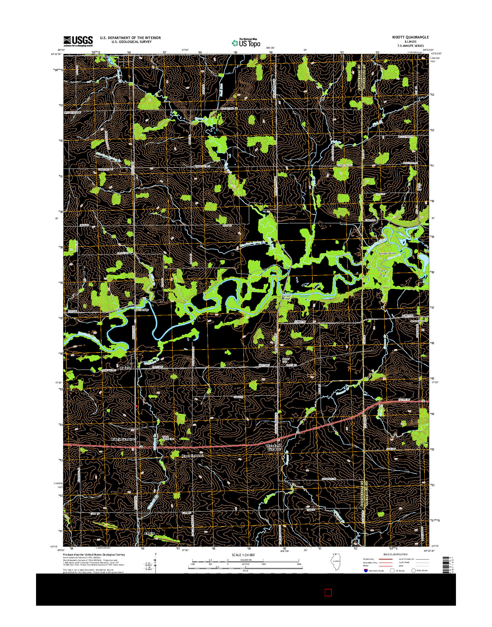 USGS US TOPO 7.5-MINUTE MAP FOR RIDOTT, IL 2015