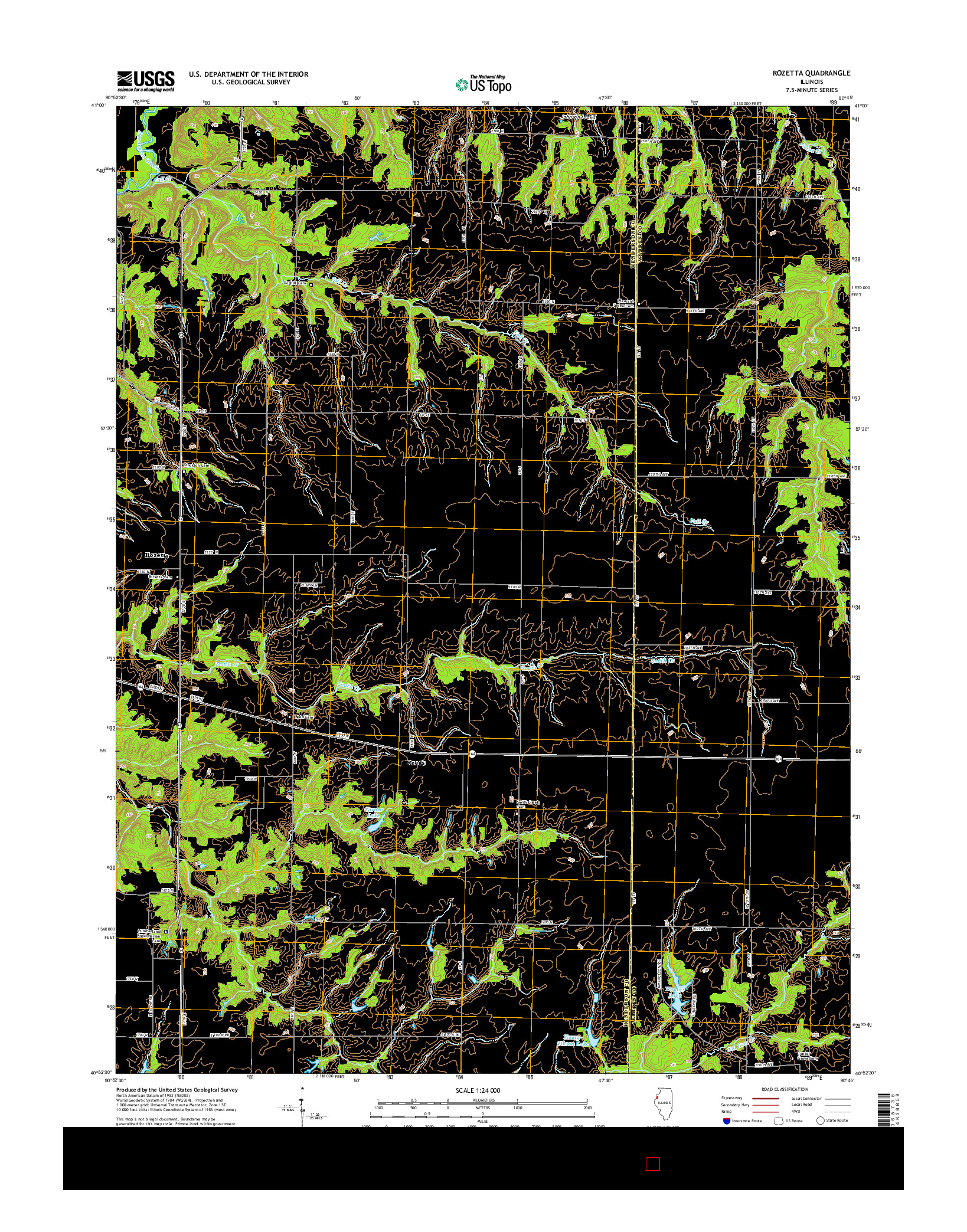 USGS US TOPO 7.5-MINUTE MAP FOR ROZETTA, IL 2015
