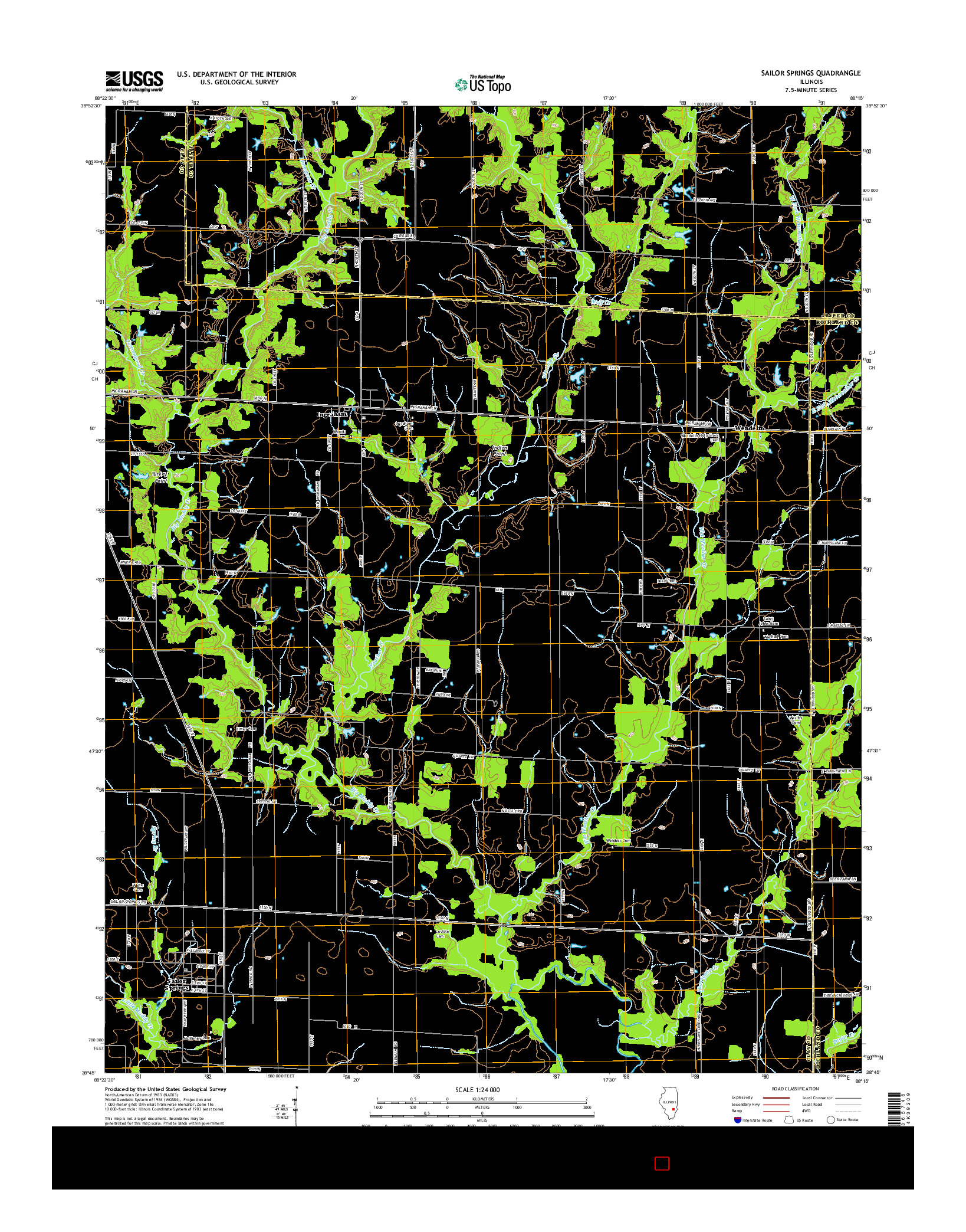 USGS US TOPO 7.5-MINUTE MAP FOR SAILOR SPRINGS, IL 2015