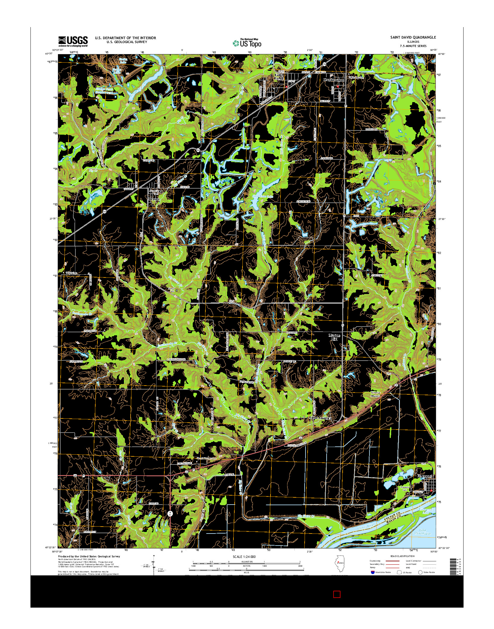 USGS US TOPO 7.5-MINUTE MAP FOR SAINT DAVID, IL 2015
