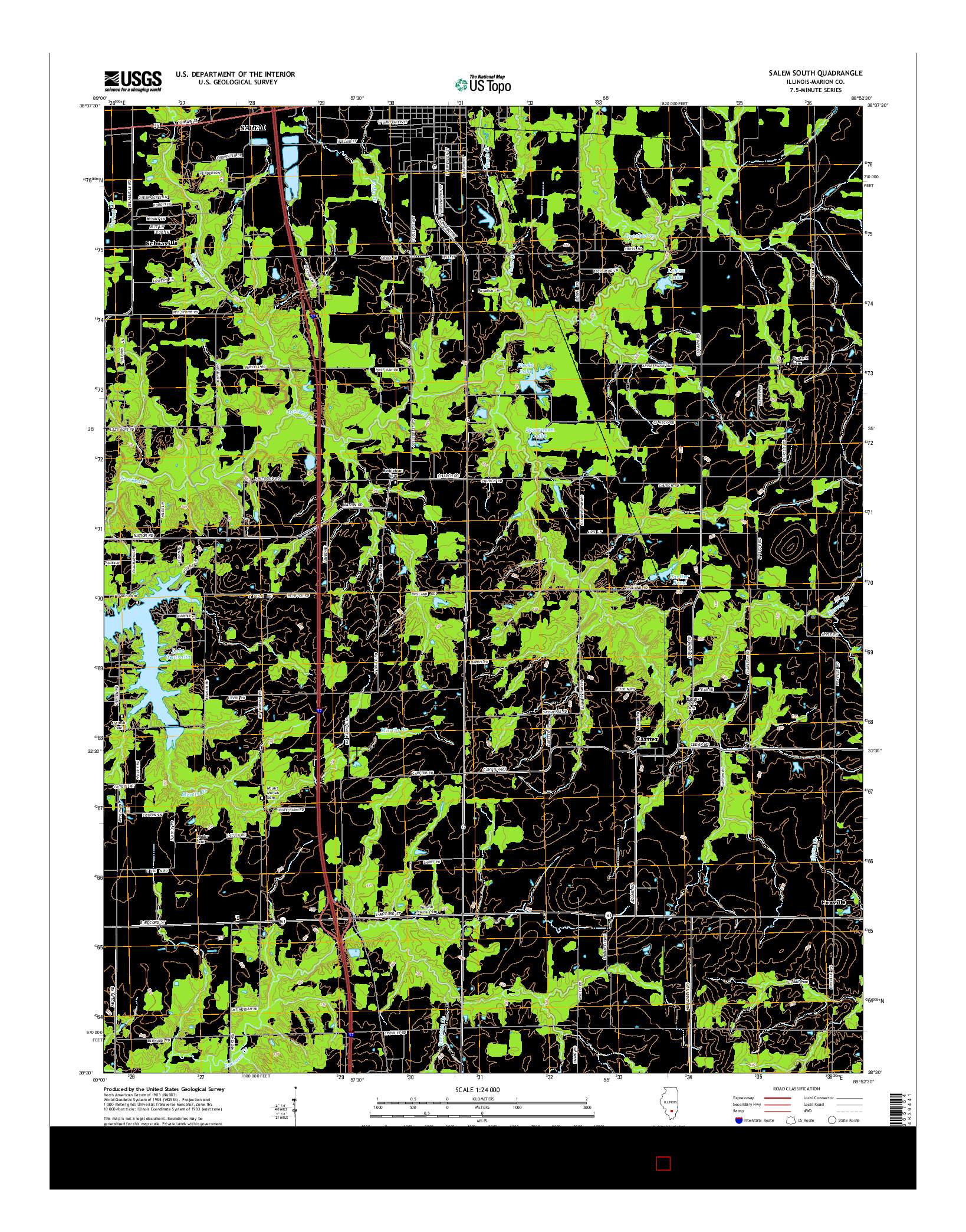 USGS US TOPO 7.5-MINUTE MAP FOR SALEM SOUTH, IL 2015