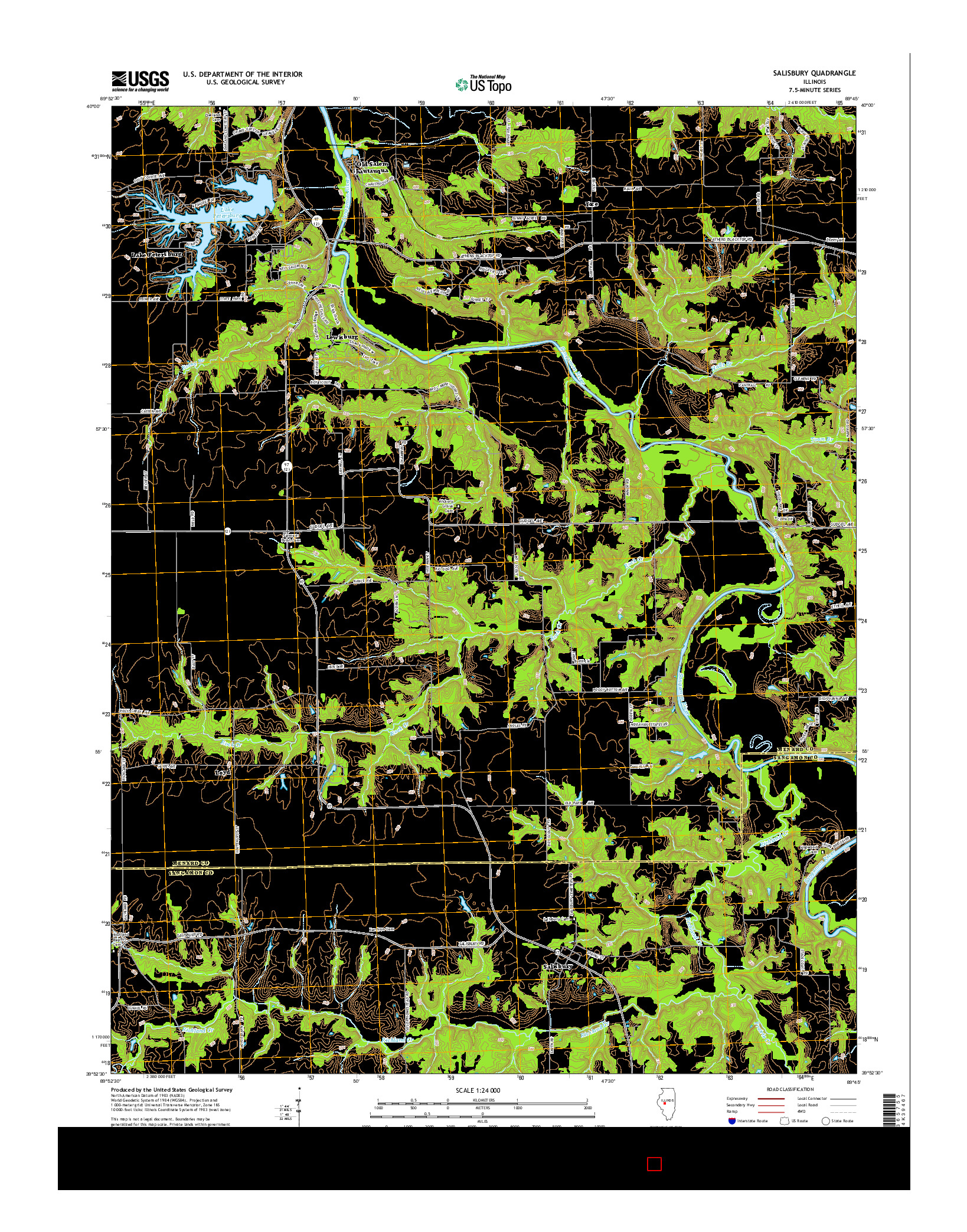 USGS US TOPO 7.5-MINUTE MAP FOR SALISBURY, IL 2015