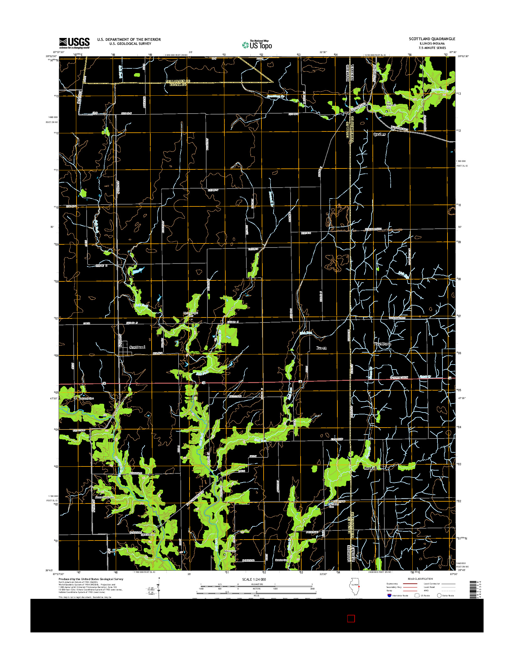 USGS US TOPO 7.5-MINUTE MAP FOR SCOTTLAND, IL-IN 2015