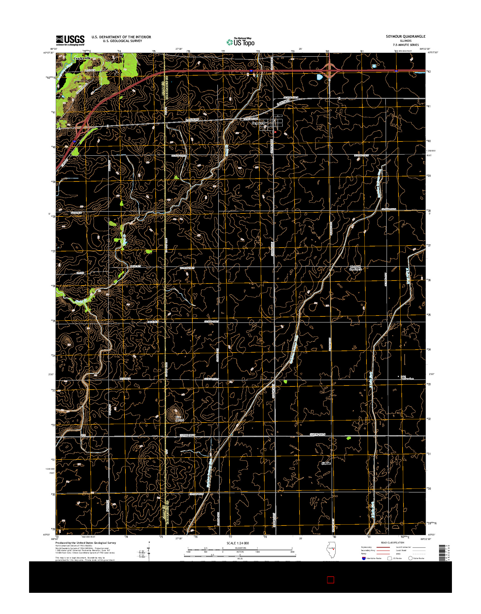 USGS US TOPO 7.5-MINUTE MAP FOR SEYMOUR, IL 2015