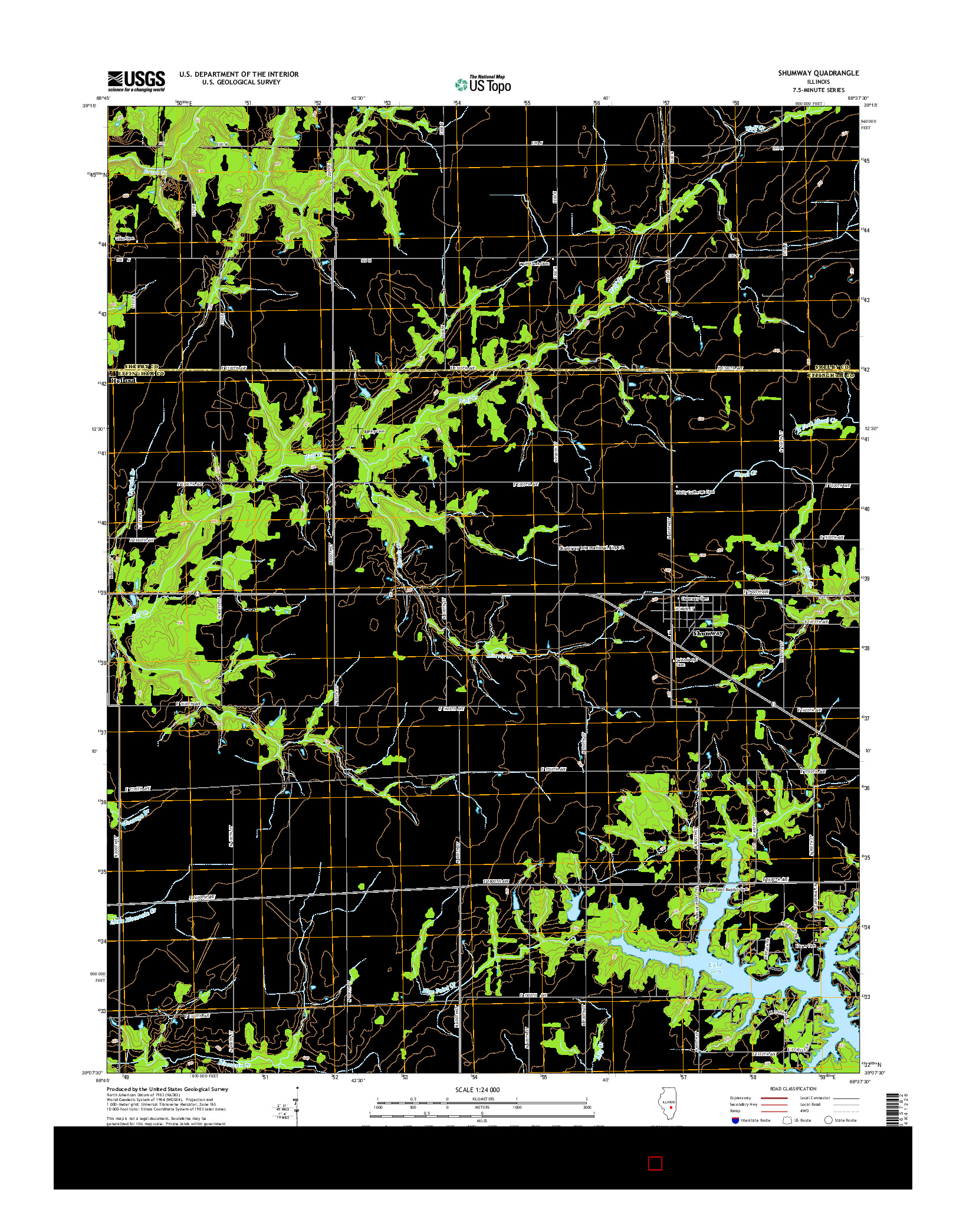 USGS US TOPO 7.5-MINUTE MAP FOR SHUMWAY, IL 2015