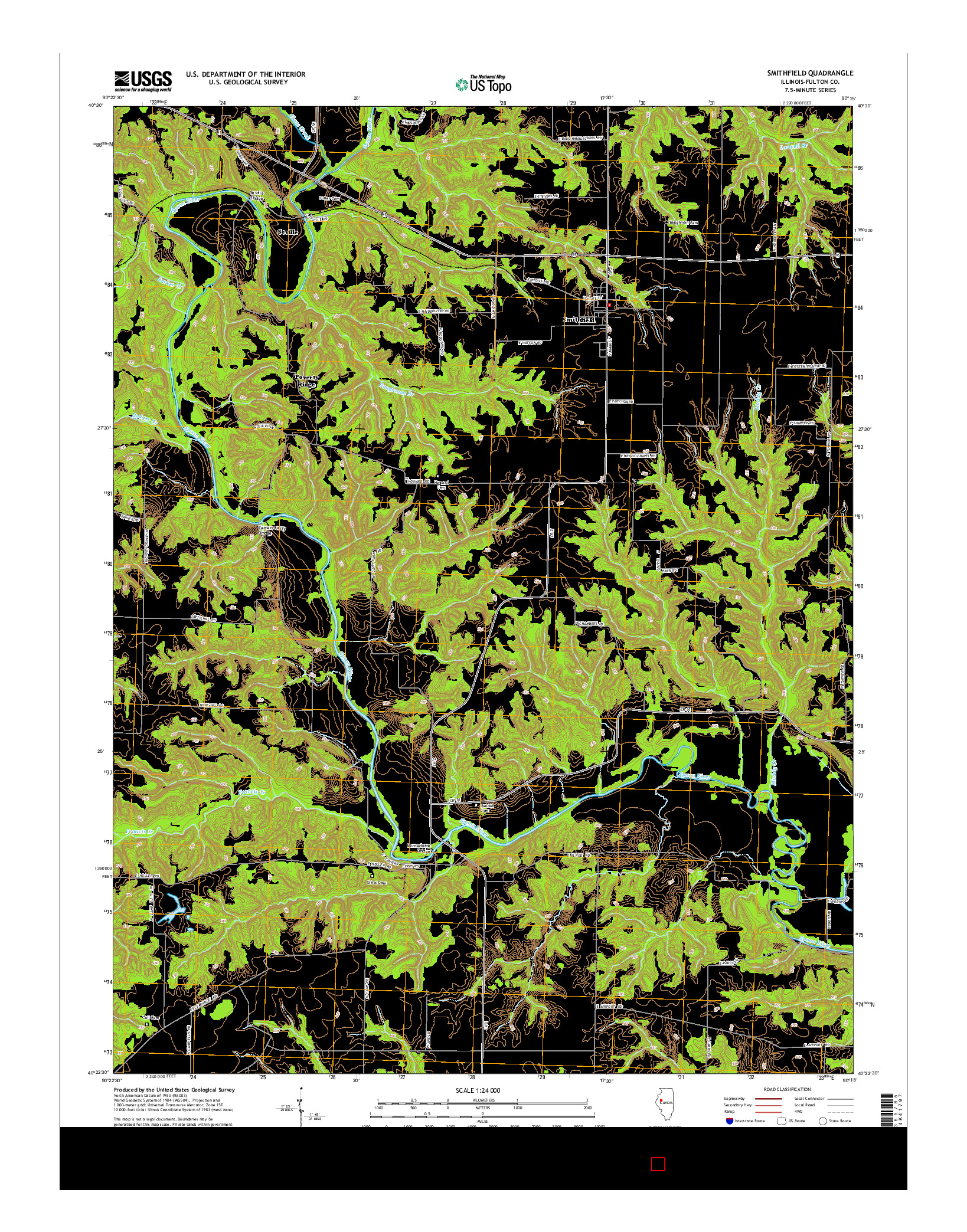 USGS US TOPO 7.5-MINUTE MAP FOR SMITHFIELD, IL 2015
