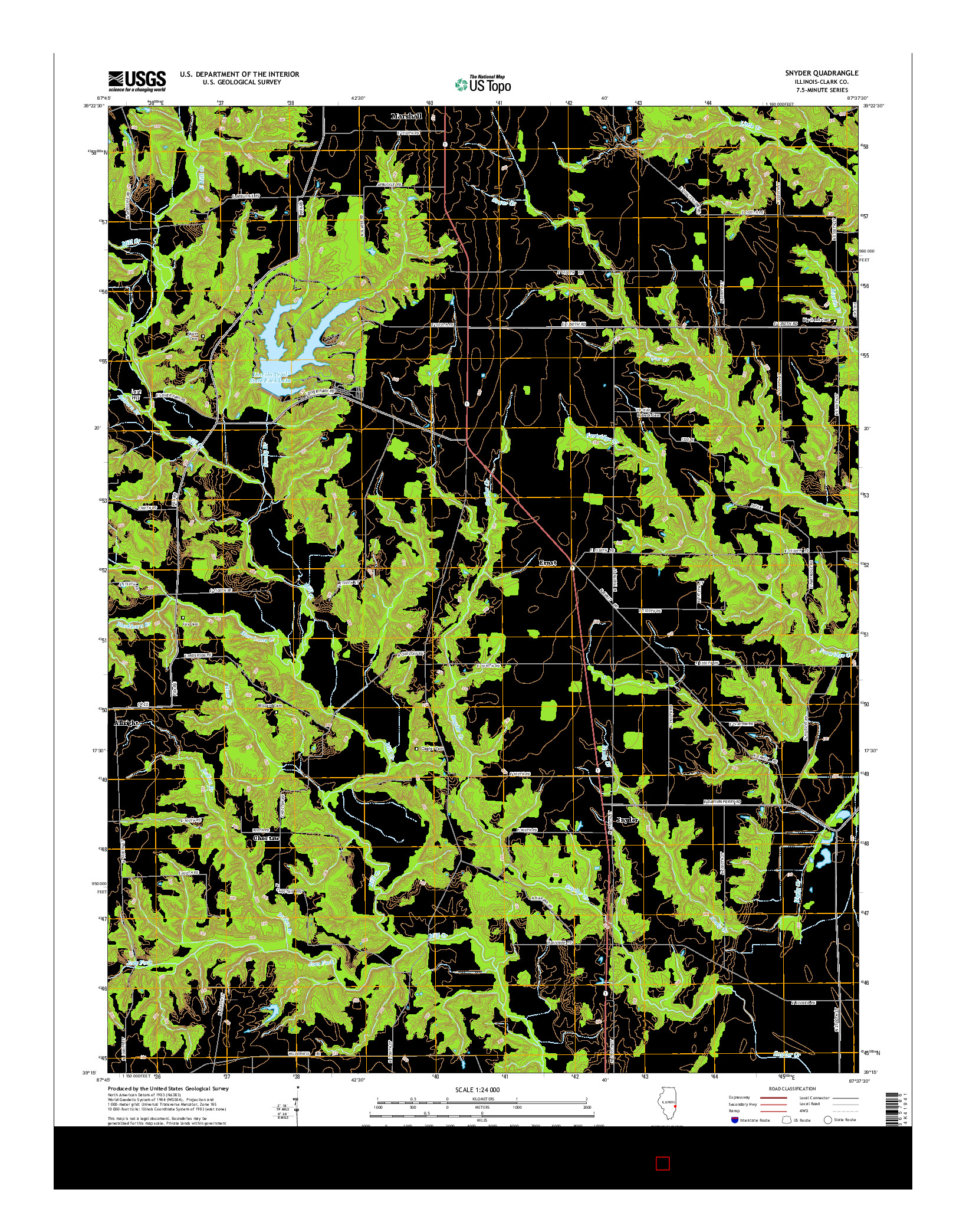 USGS US TOPO 7.5-MINUTE MAP FOR SNYDER, IL 2015