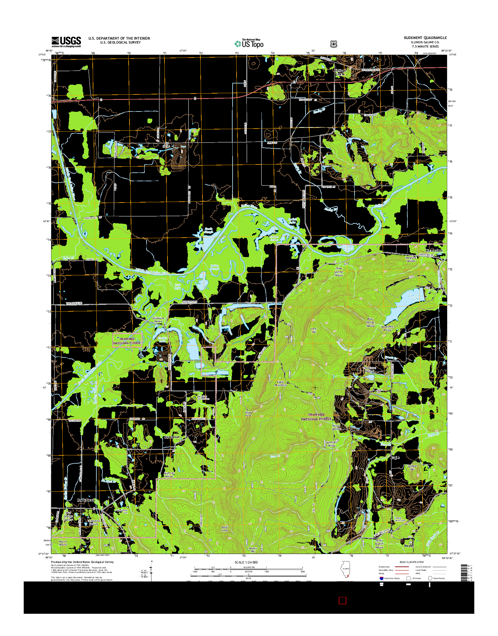 USGS US TOPO 7.5-MINUTE MAP FOR RUDEMENT, IL 2015