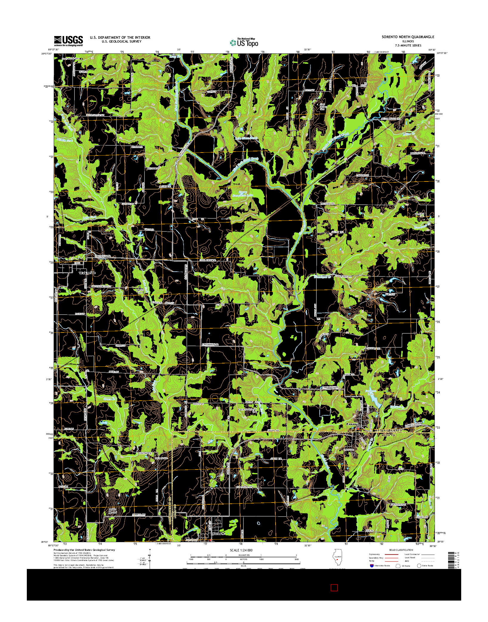 USGS US TOPO 7.5-MINUTE MAP FOR SORENTO NORTH, IL 2015