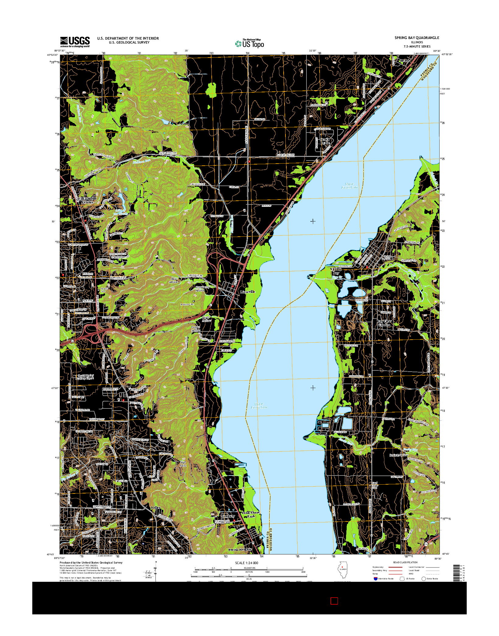 USGS US TOPO 7.5-MINUTE MAP FOR SPRING BAY, IL 2015